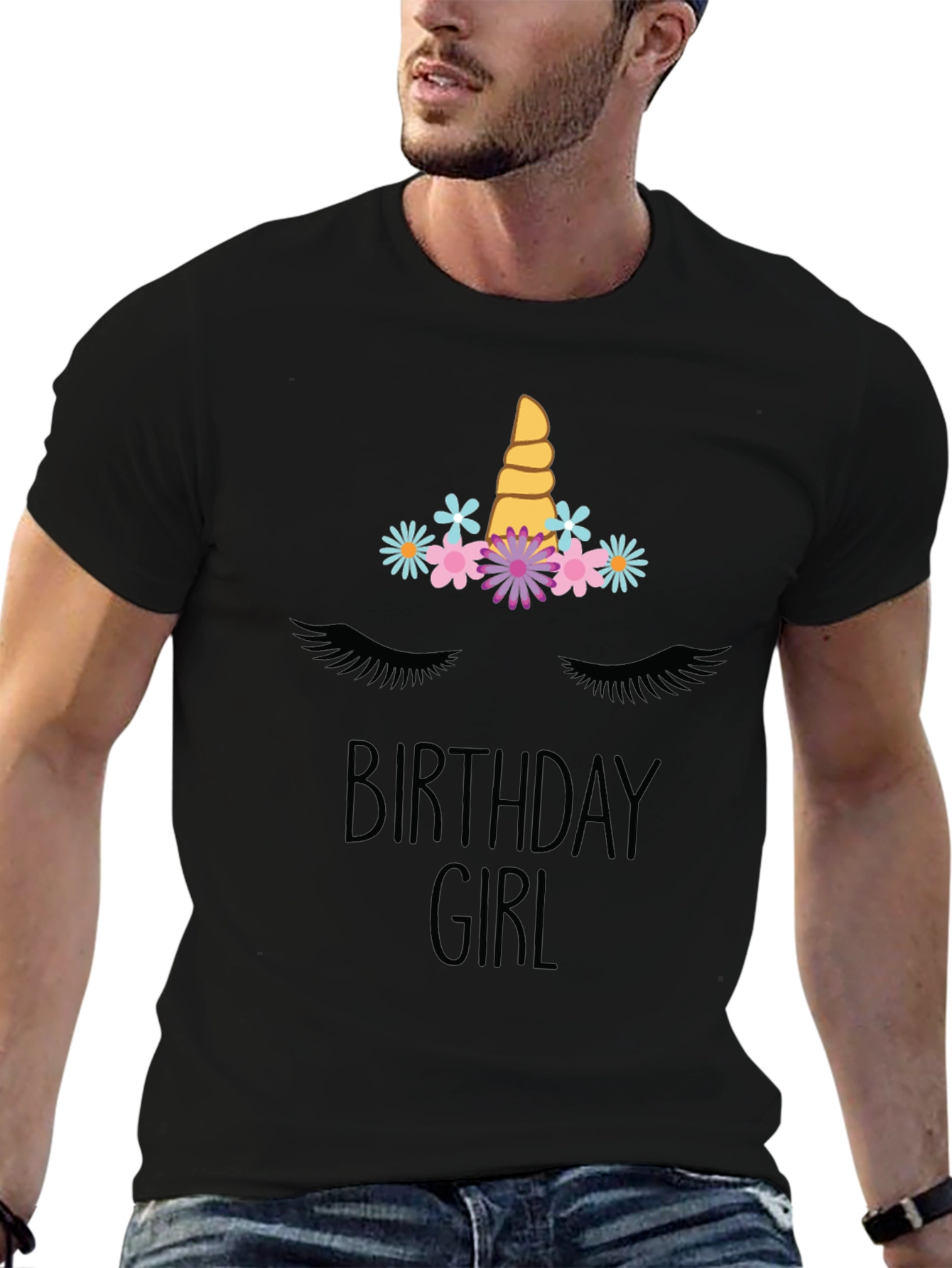 Birthday Girl Unicorn Graphic Tee