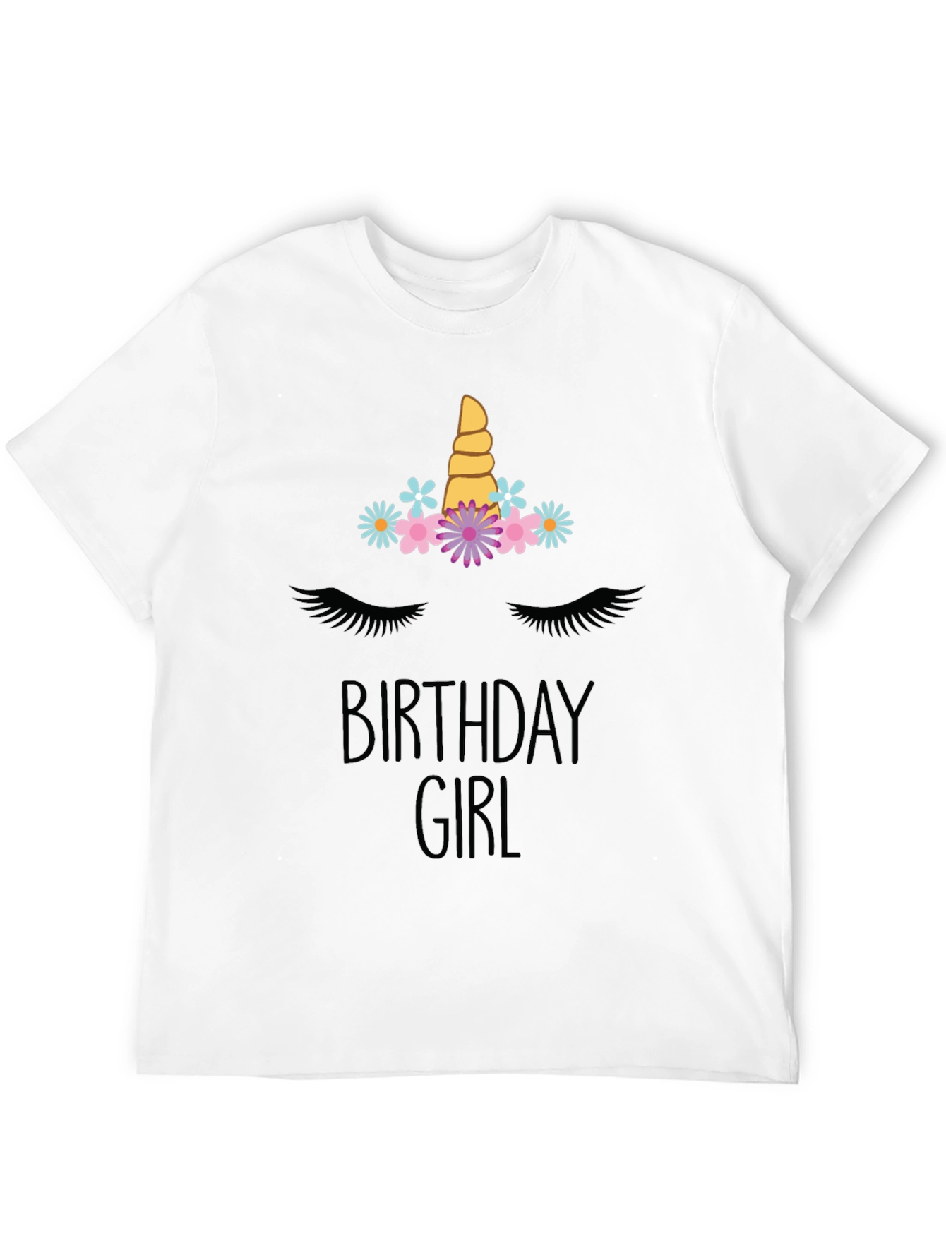 Birthday Girl Unicorn Graphic Tee