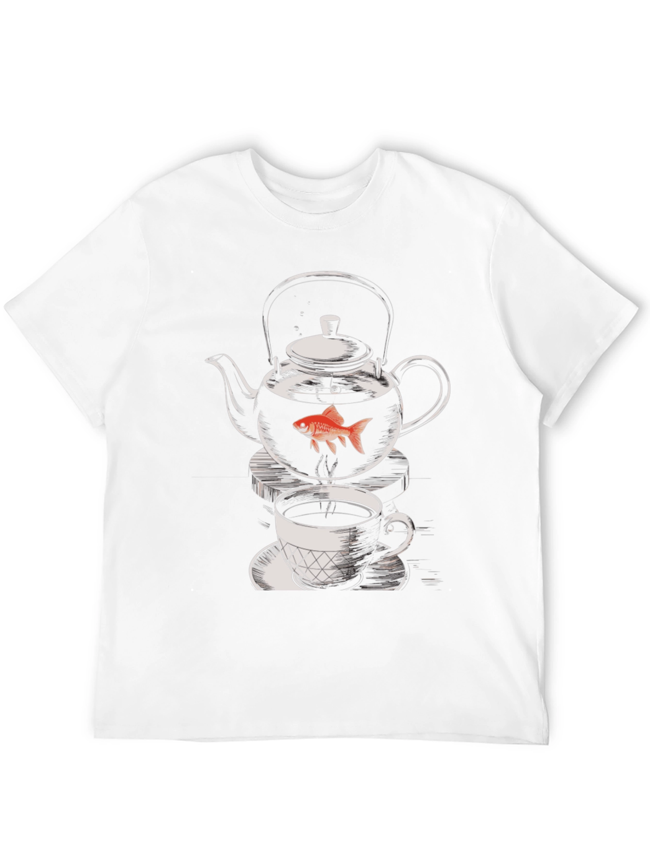 Quirky Teapot Fish Graphic Tee
