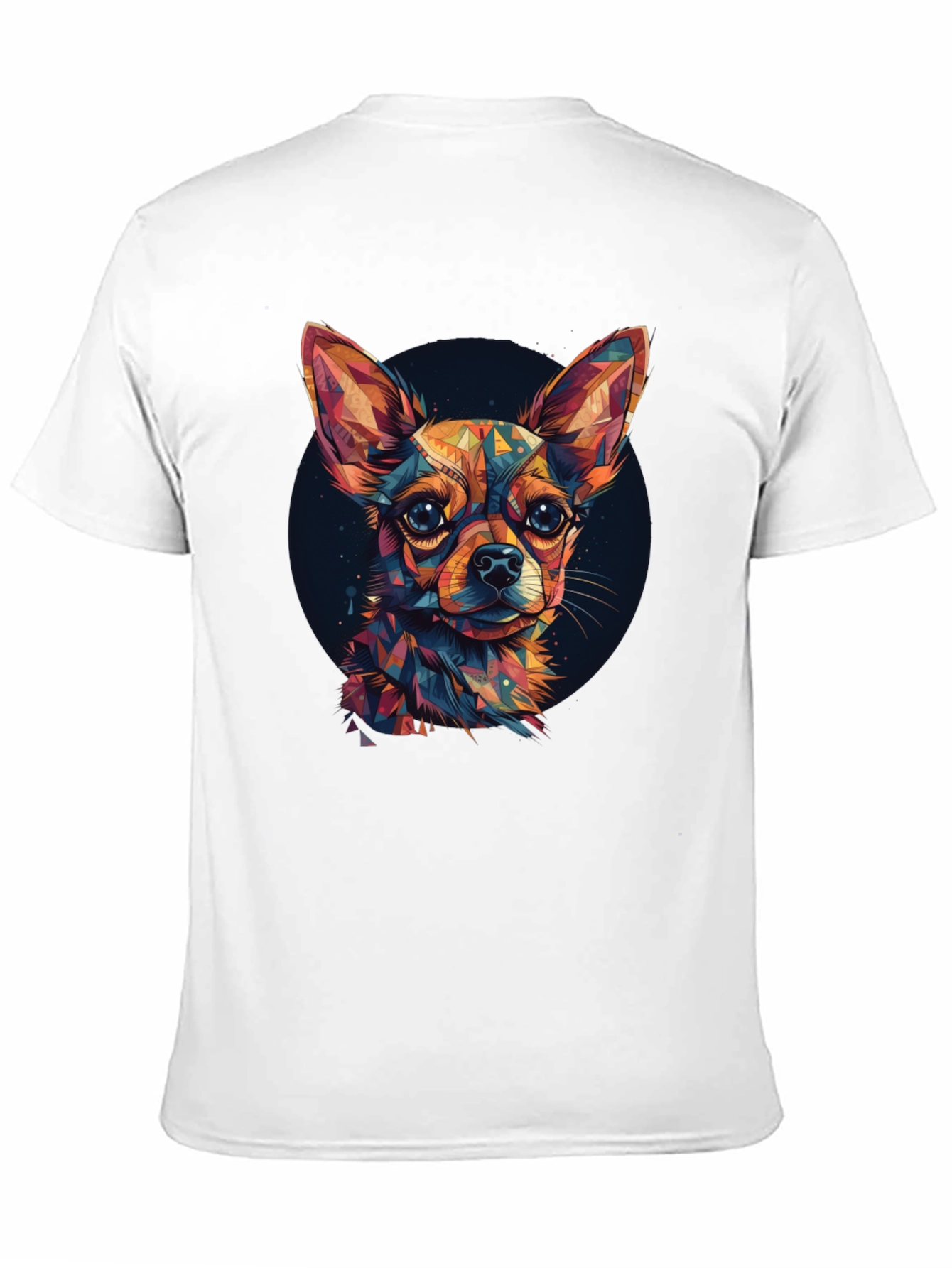 Geometric Chihuahua Graphic Tee - Stylish Pet Lover Shirt