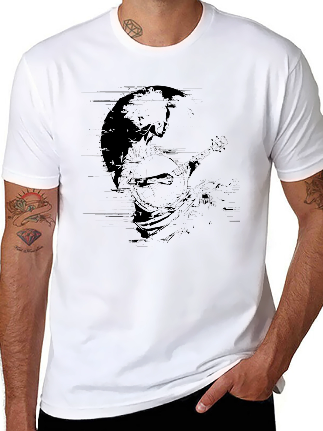 Musician Graphic T-Shirt - Black
