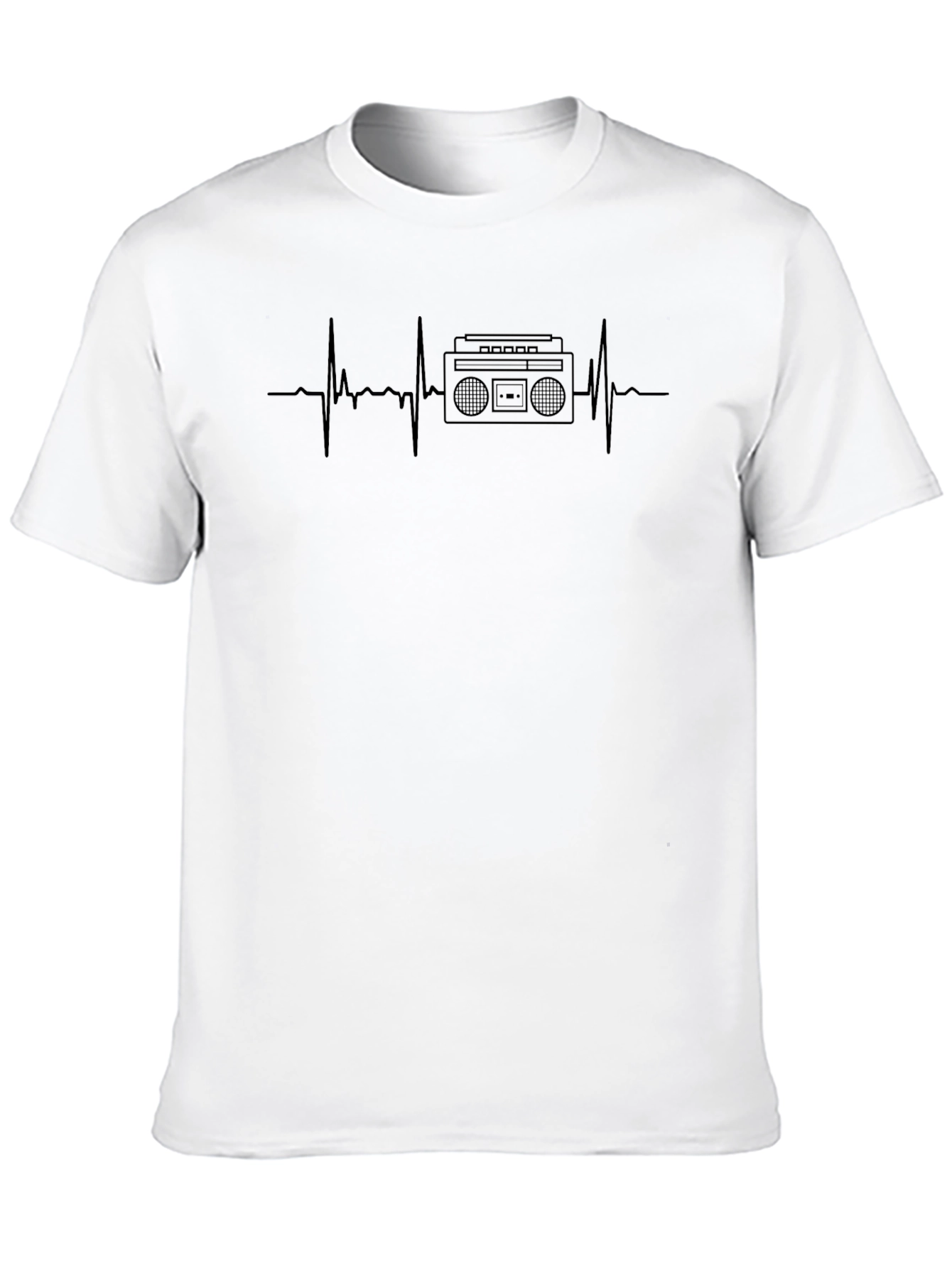 Boombox Heartbeat T-Shirt - Music Lover Tee