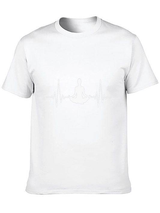 Yoga Heartbeat Graphic Tee - Zen Mode Activated