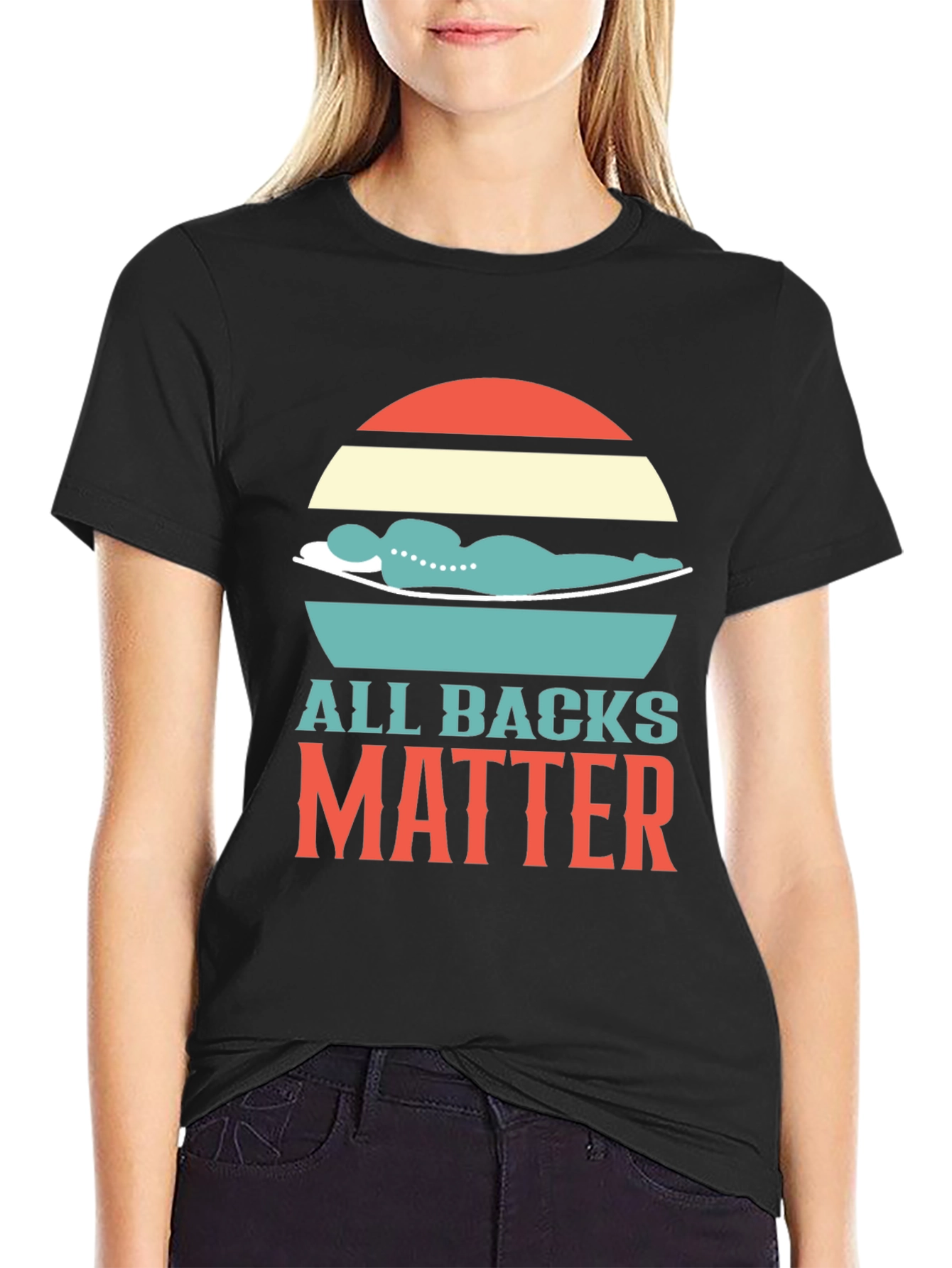 All Backs Matter T-Shirt Chiropractic Design