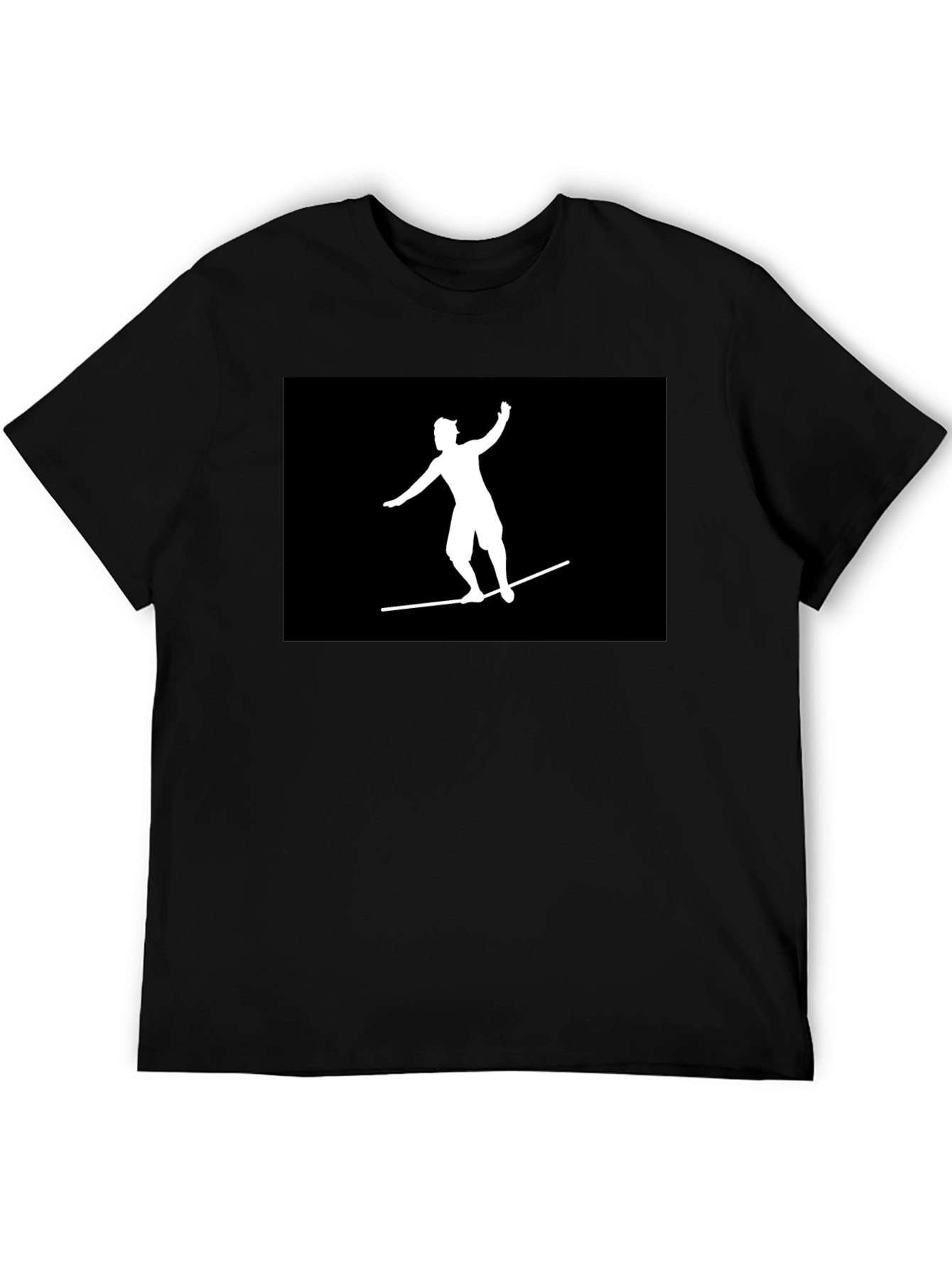Black T-Shirt Surfer Graphic Tee Casual Wear