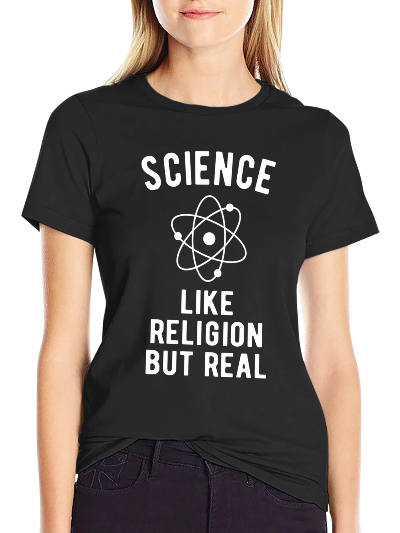 Science Like Religion But Real Graphic T-Shirt