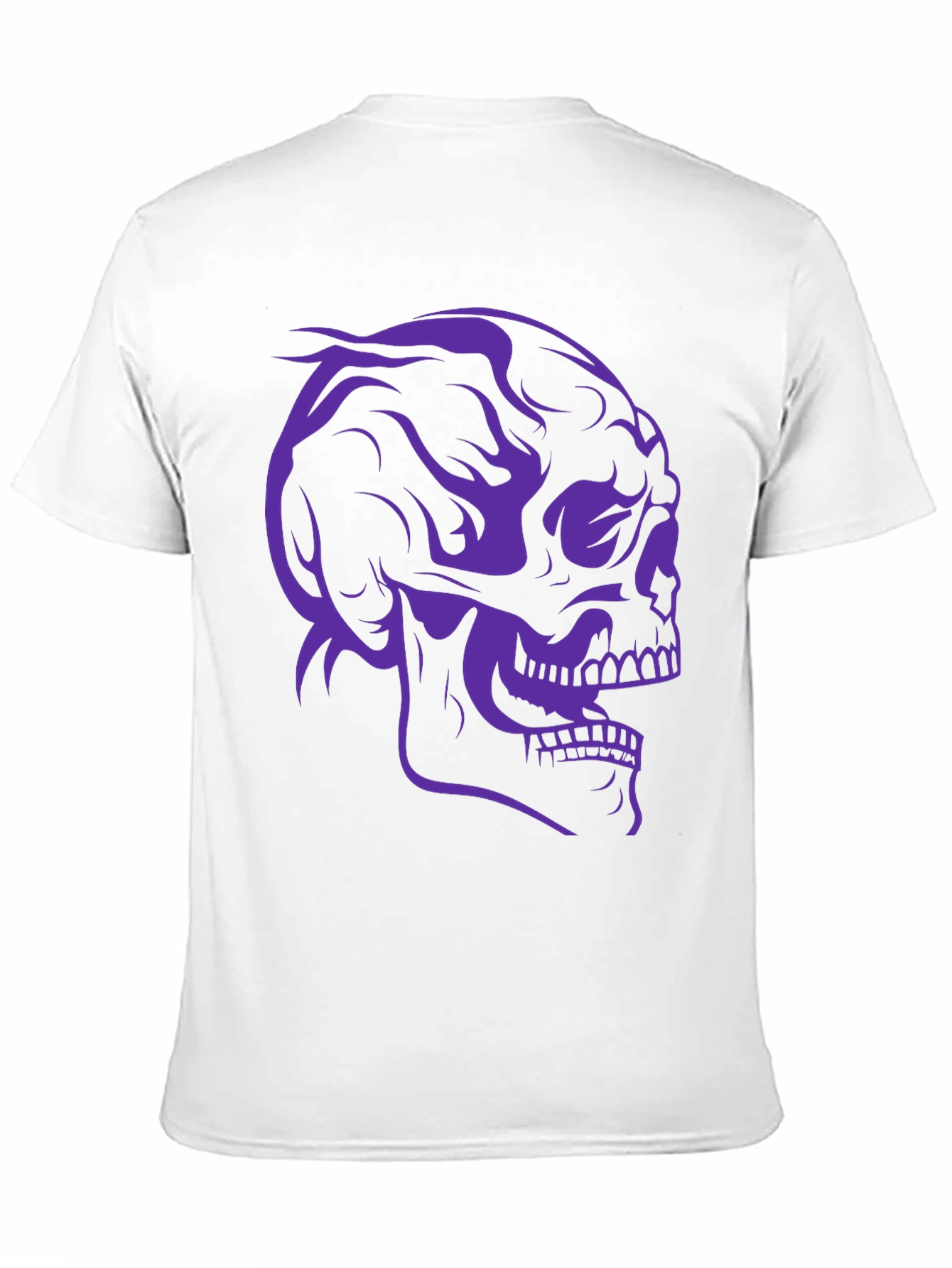 Skull Graphic Tee - Black Cotton T-Shirt