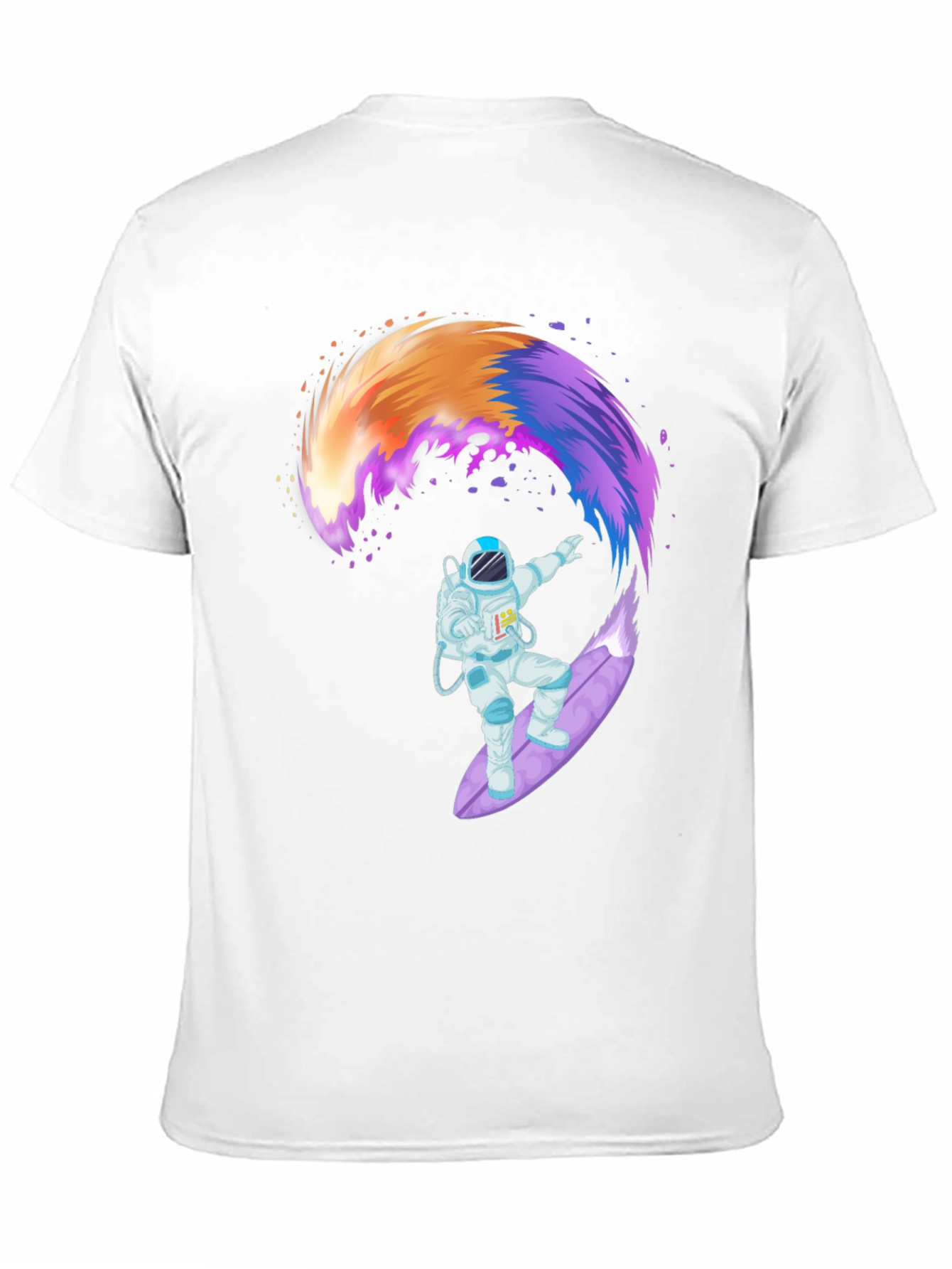 Astronaut Surfing Galaxy Wave T-Shirt