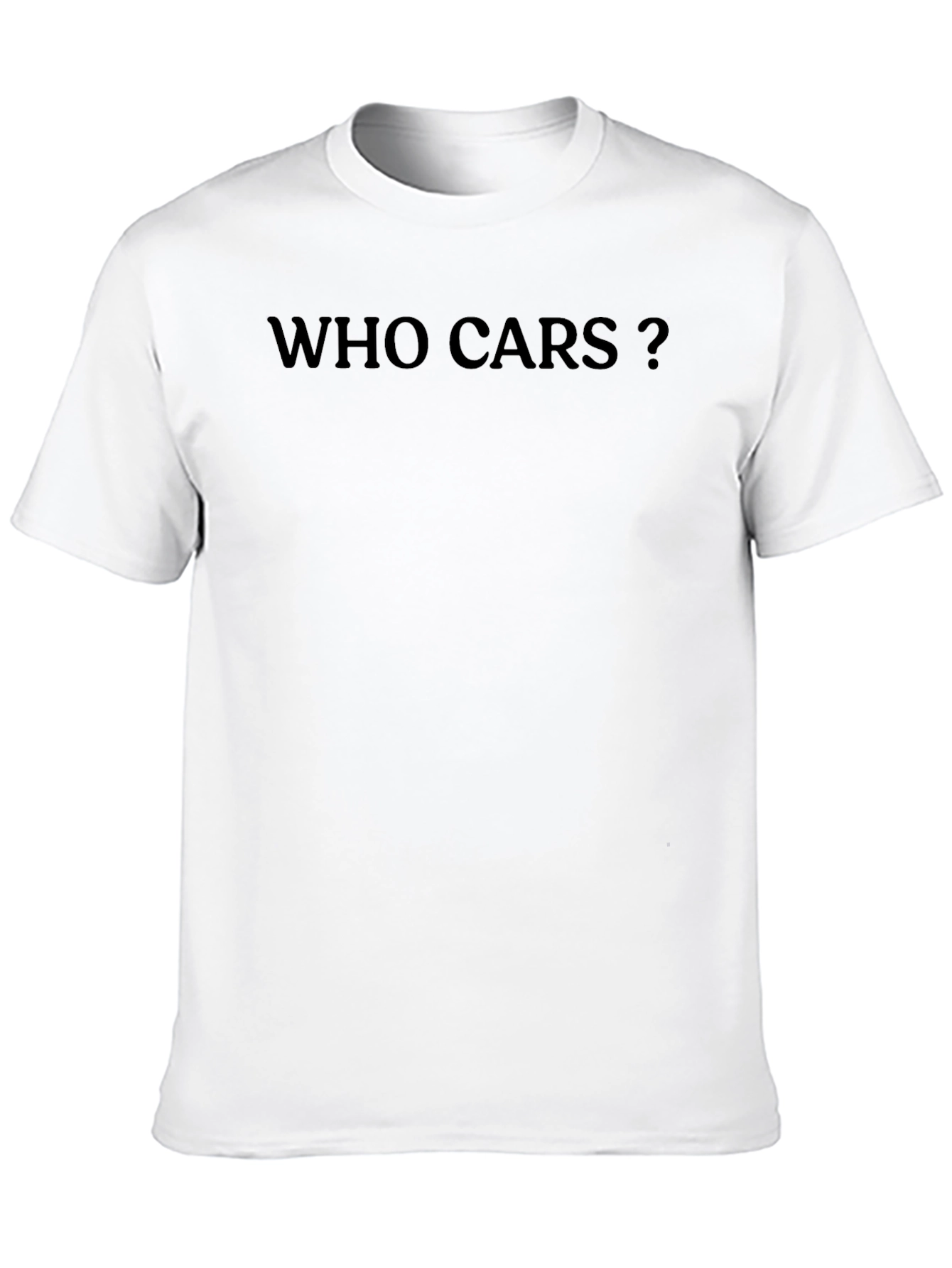 Who Cares? Black Crewneck T-Shirt - Casual Comfort