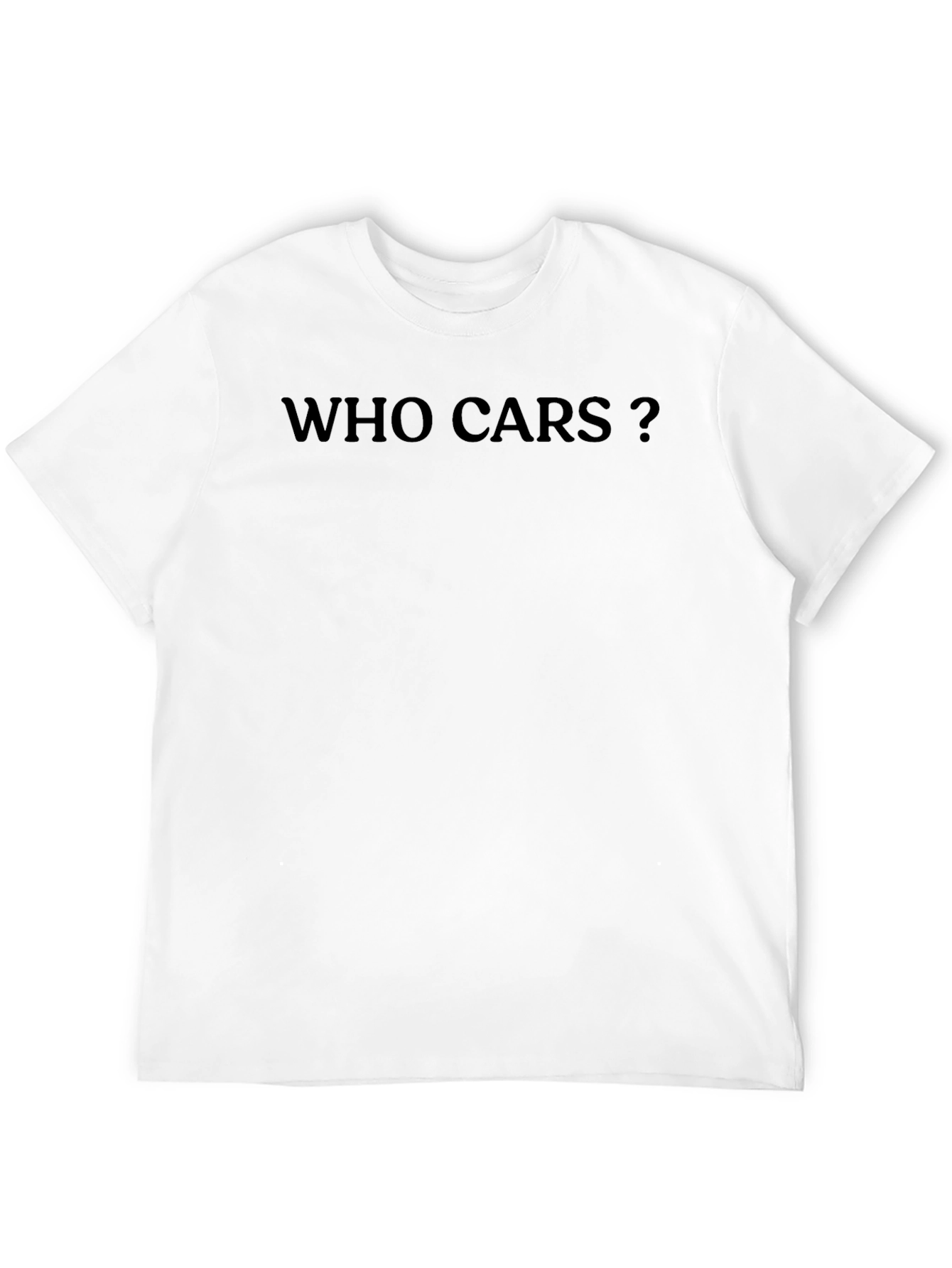 Who Cares? Black Crewneck T-Shirt - Casual Comfort