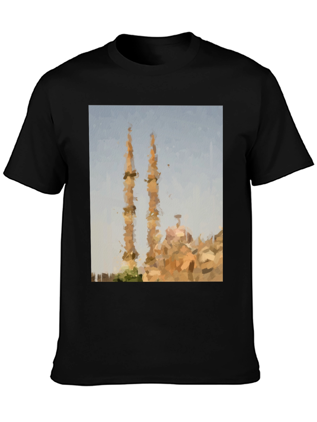 Artistic Mosque Graphic Tee - Casual Style