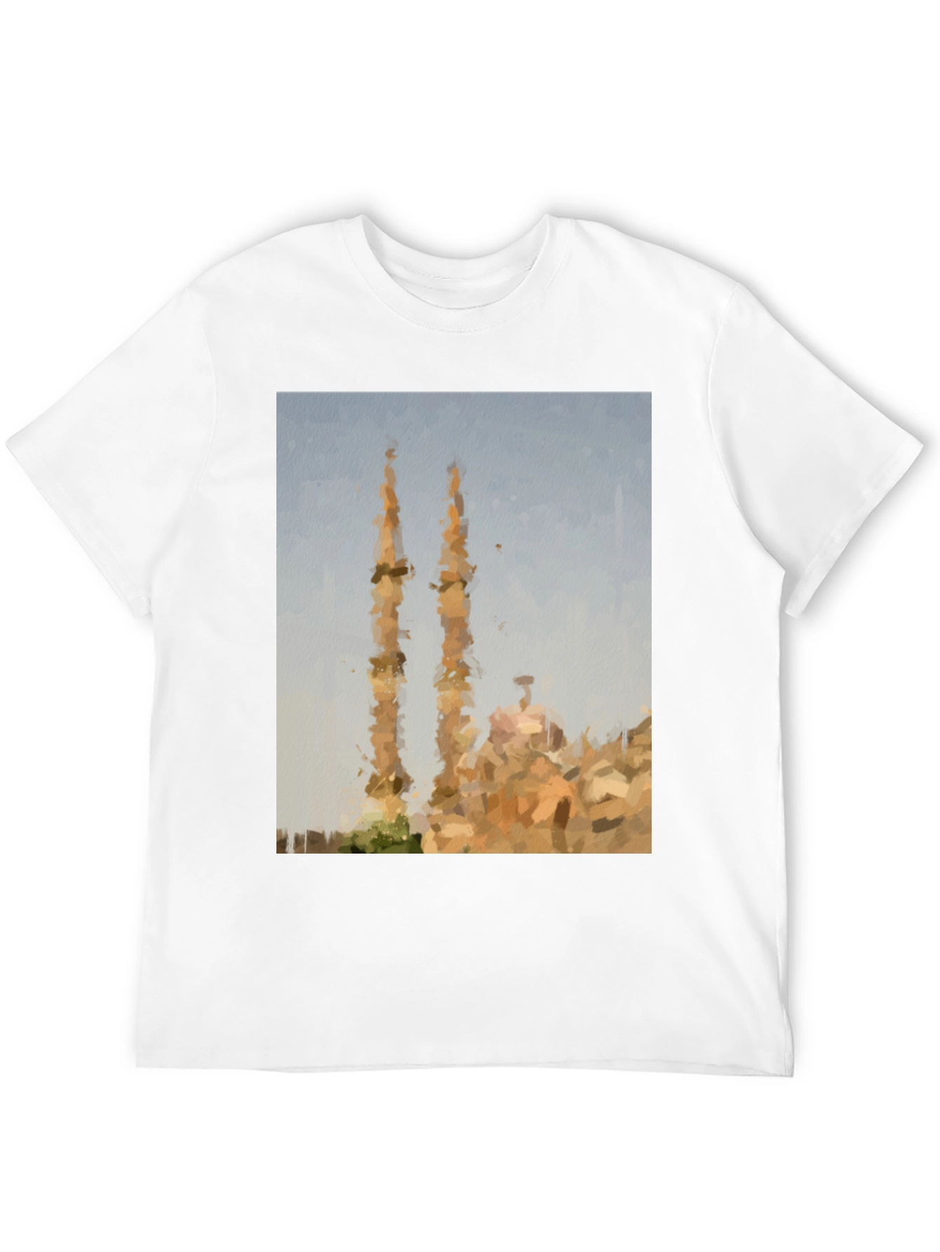 Artistic Mosque Graphic Tee - Casual Style