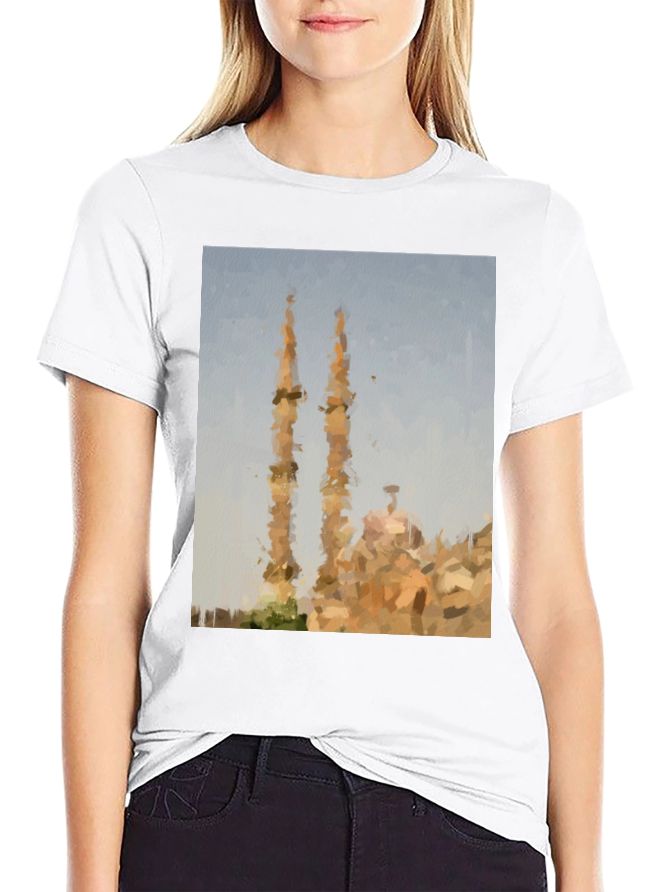 Artistic Mosque Graphic Tee - Casual Style