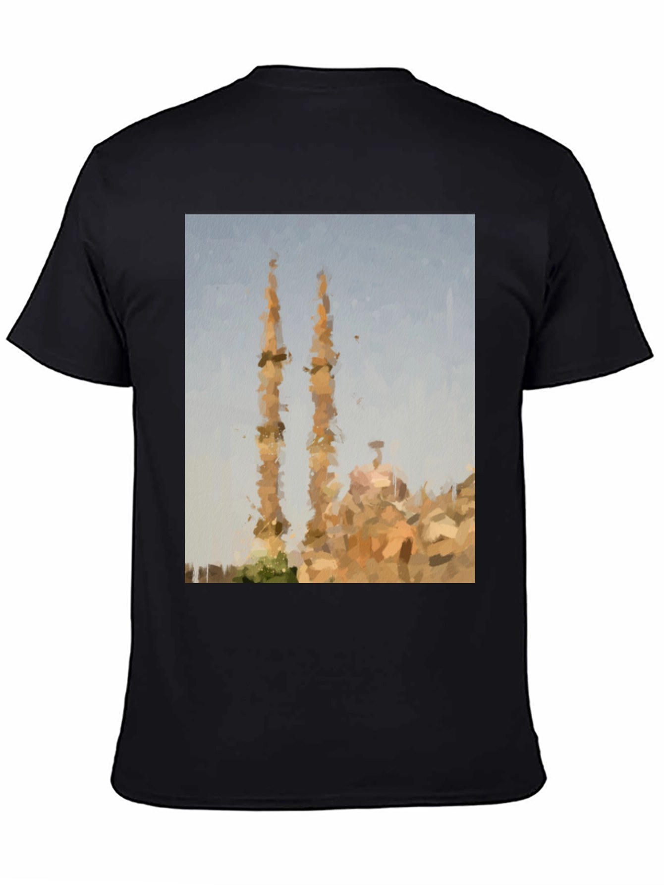 Artistic Mosque Graphic Tee - Casual Style
