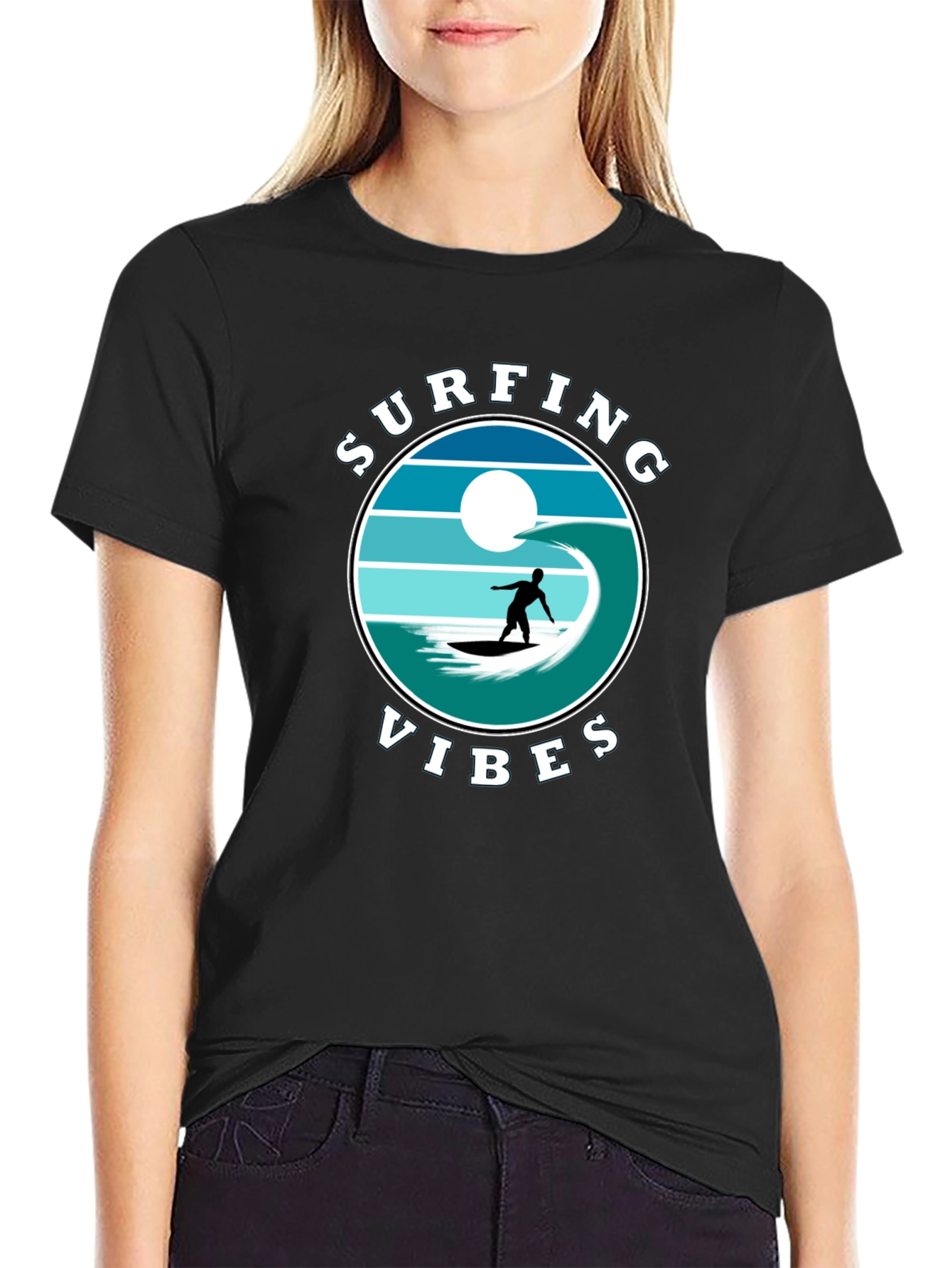 Surfing Vibes Graphic Tee - Beach Lifestyle Shirt