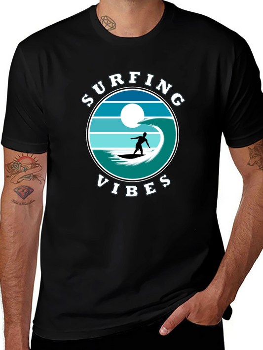 Surfing Vibes Graphic Tee - Beach Lifestyle Shirt
