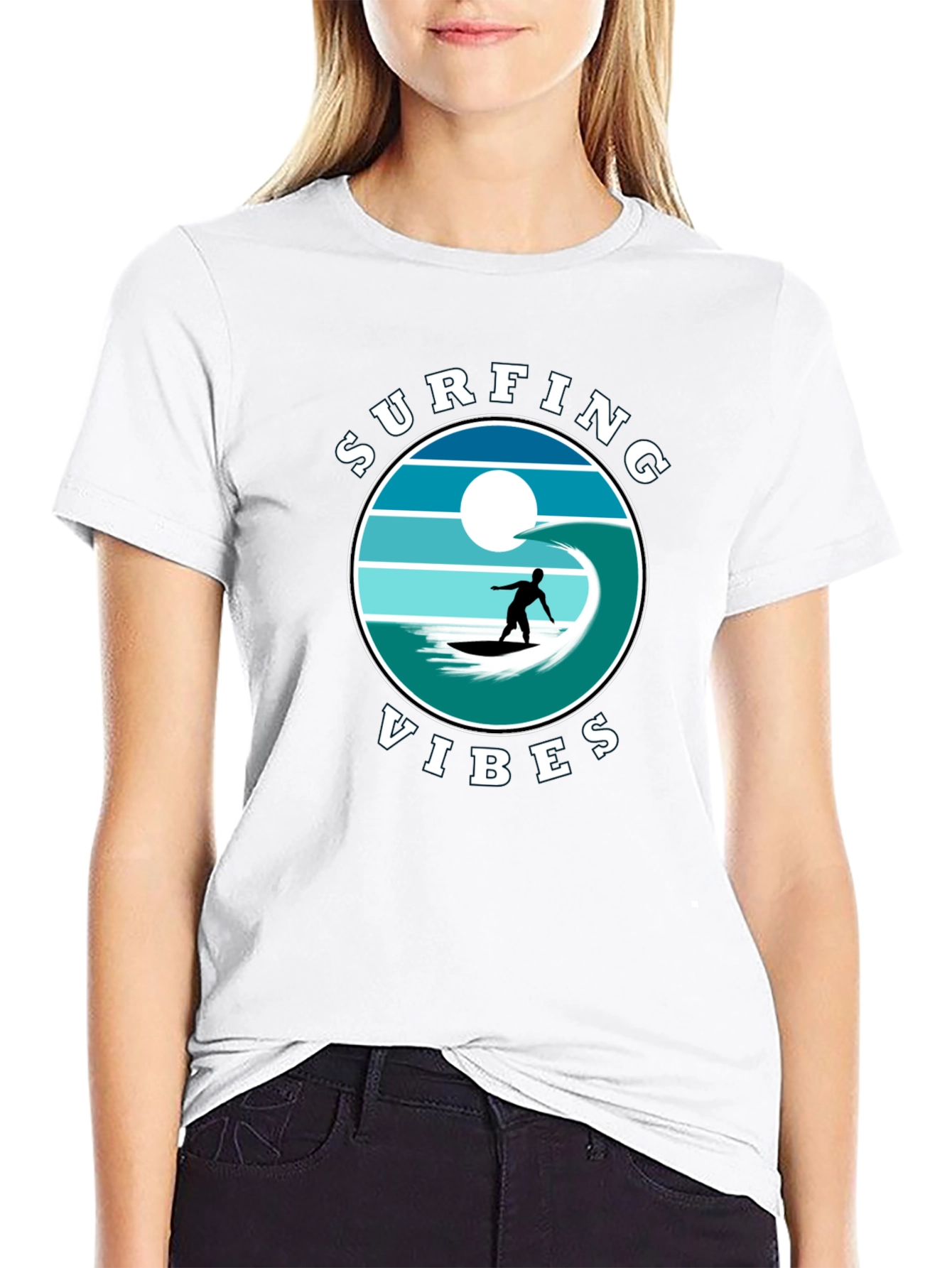 Surfing Vibes Graphic Tee - Beach Lifestyle Shirt