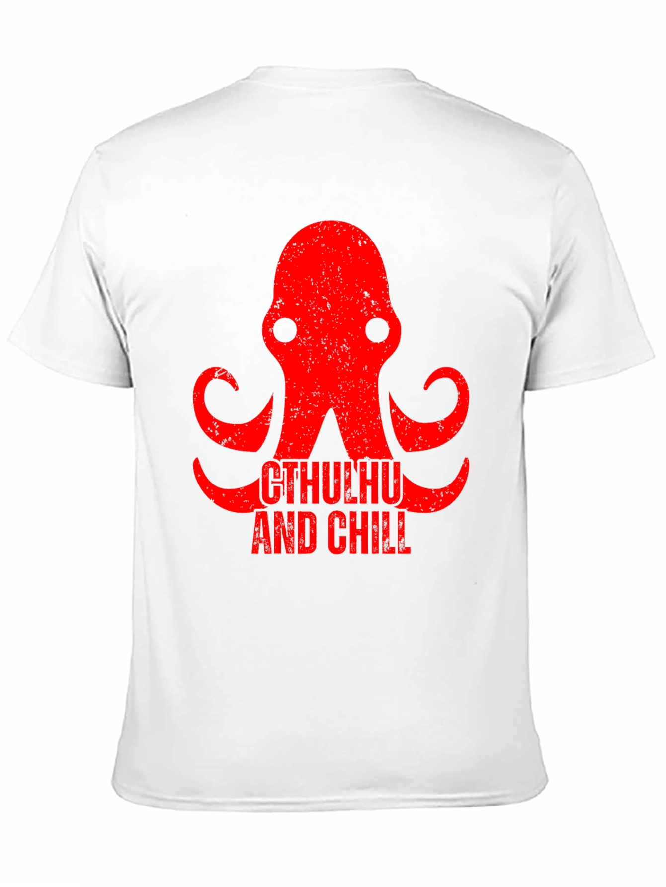 Cthulhu and Chill Graphic Tee - Black Cotton T-Shirt