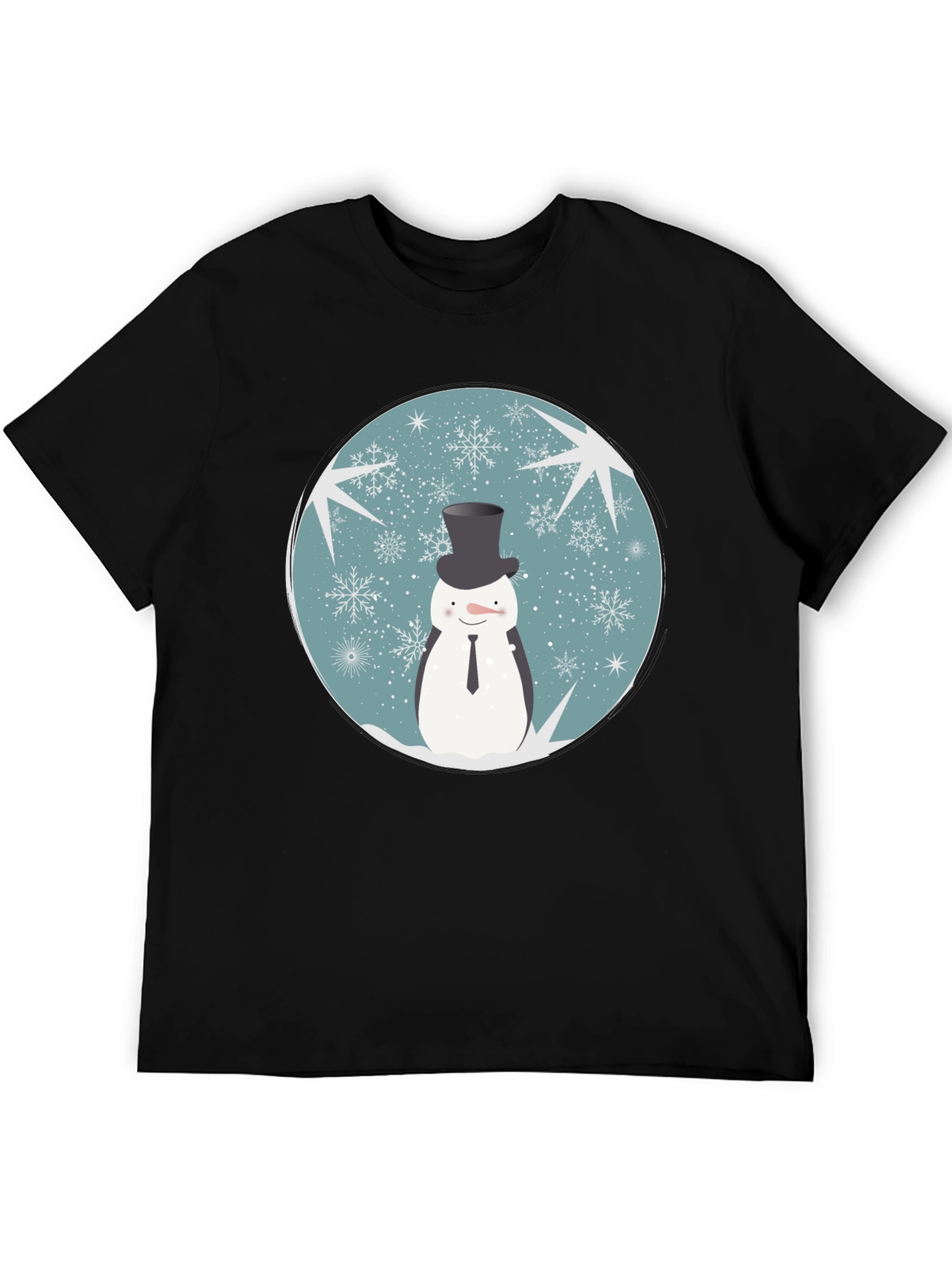 Snowman Top Hat Graphic T-Shirt