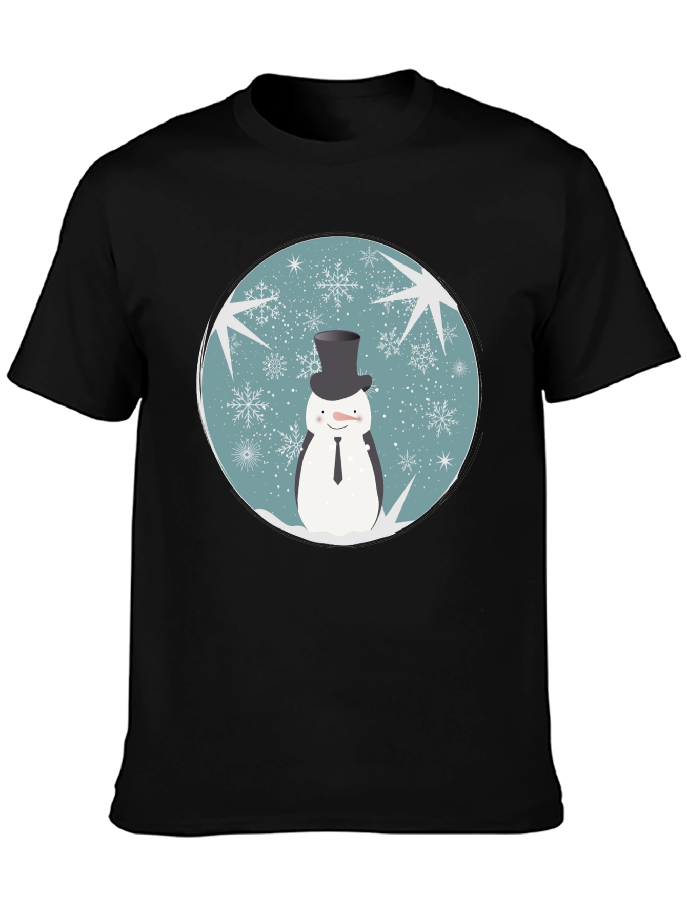 Snowman Top Hat Graphic T-Shirt