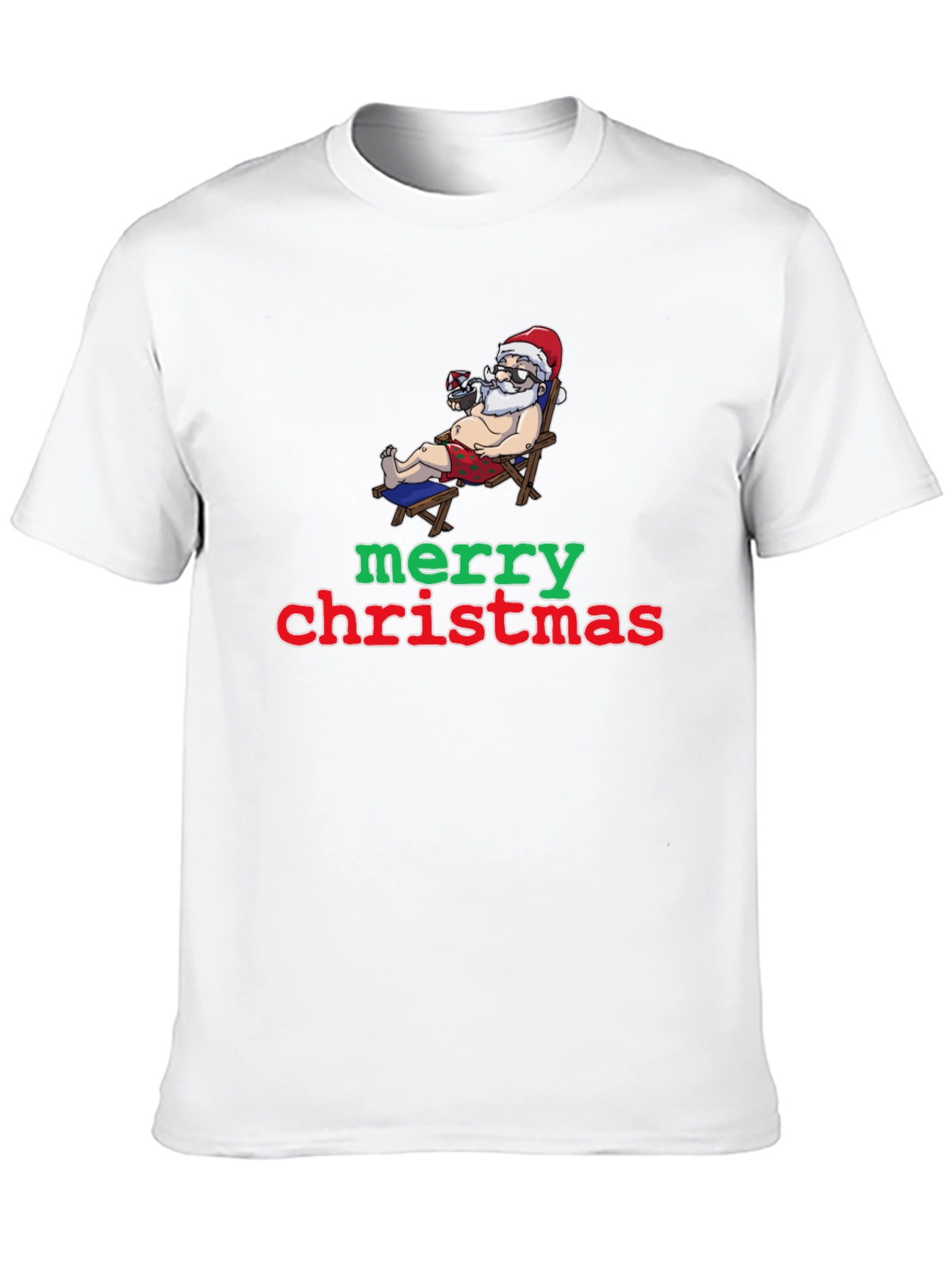 Funny Santa Merry Christmas Graphic T-Shirt
