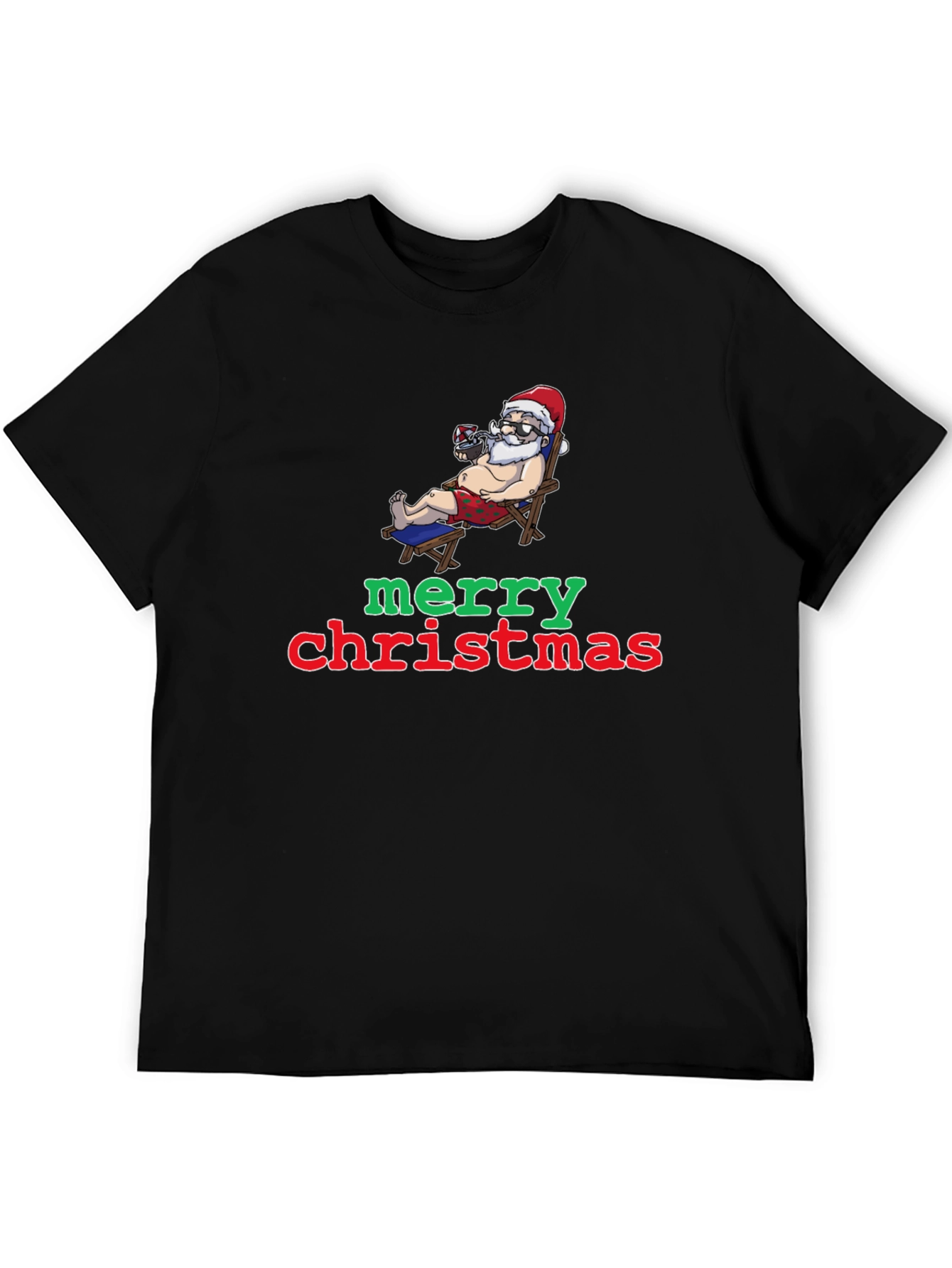 Funny Santa Merry Christmas Graphic T-Shirt