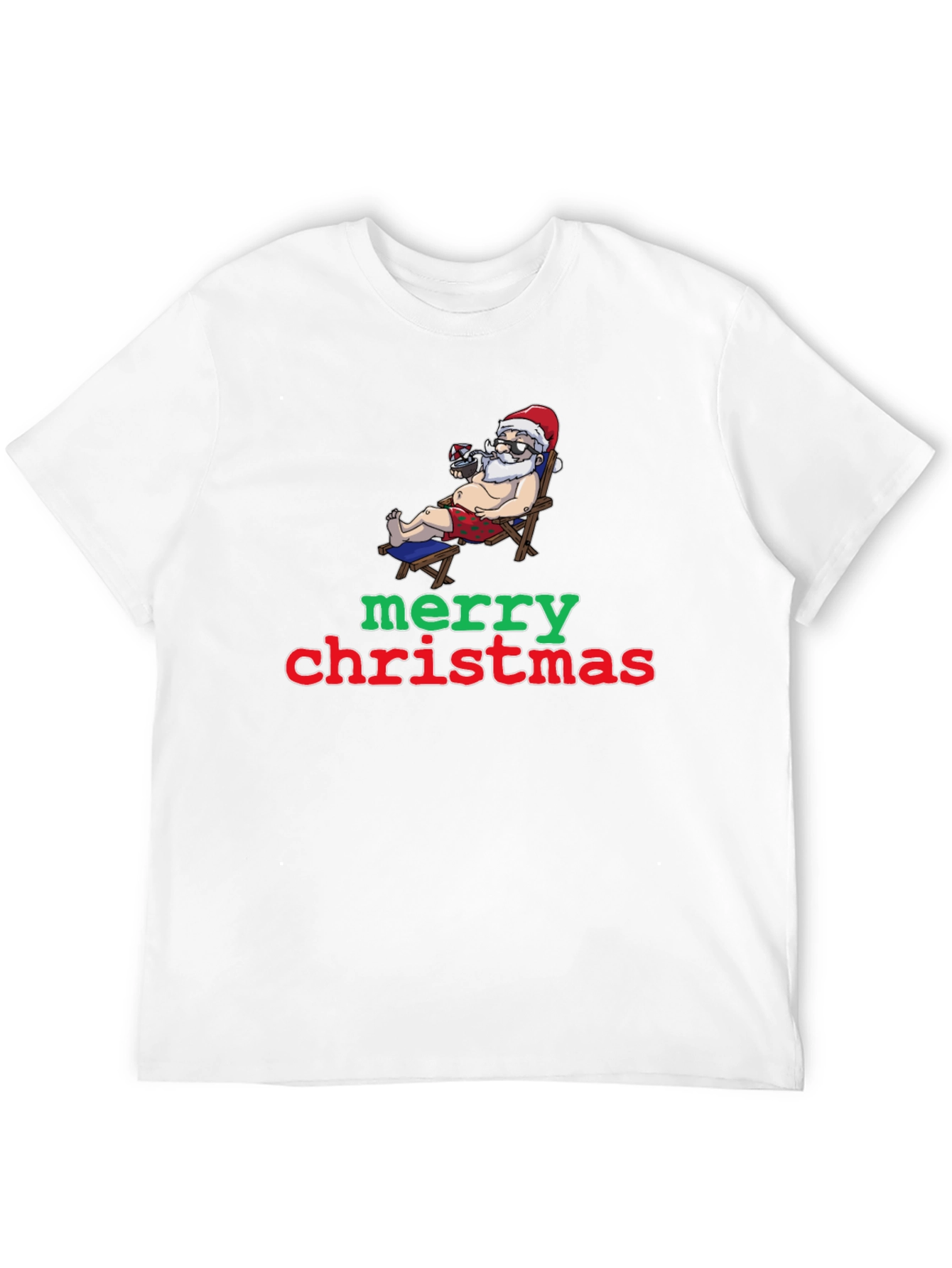 Funny Santa Merry Christmas Graphic T-Shirt