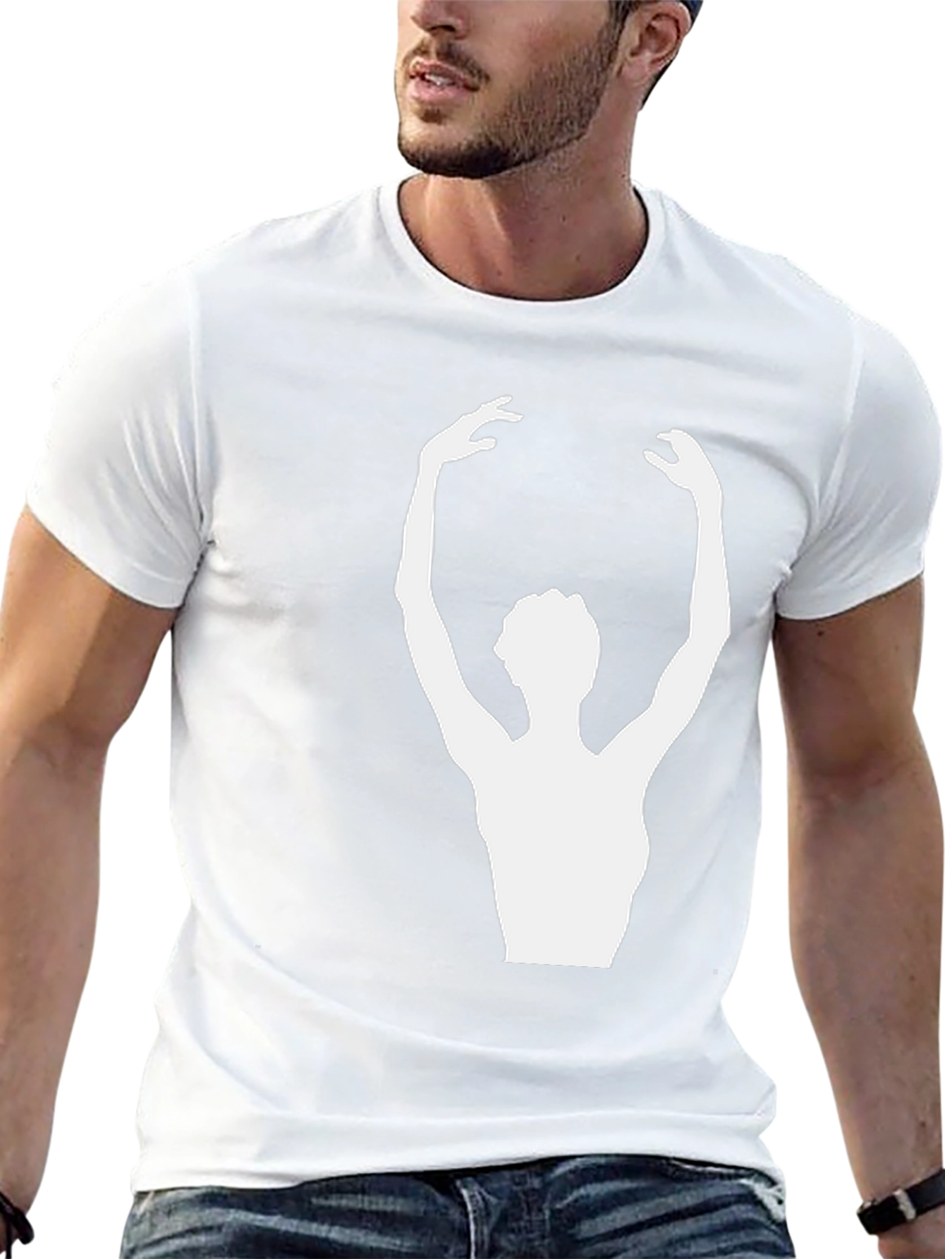 Ballerina Graphic Tee - Stylish Unisex Black T-Shirt