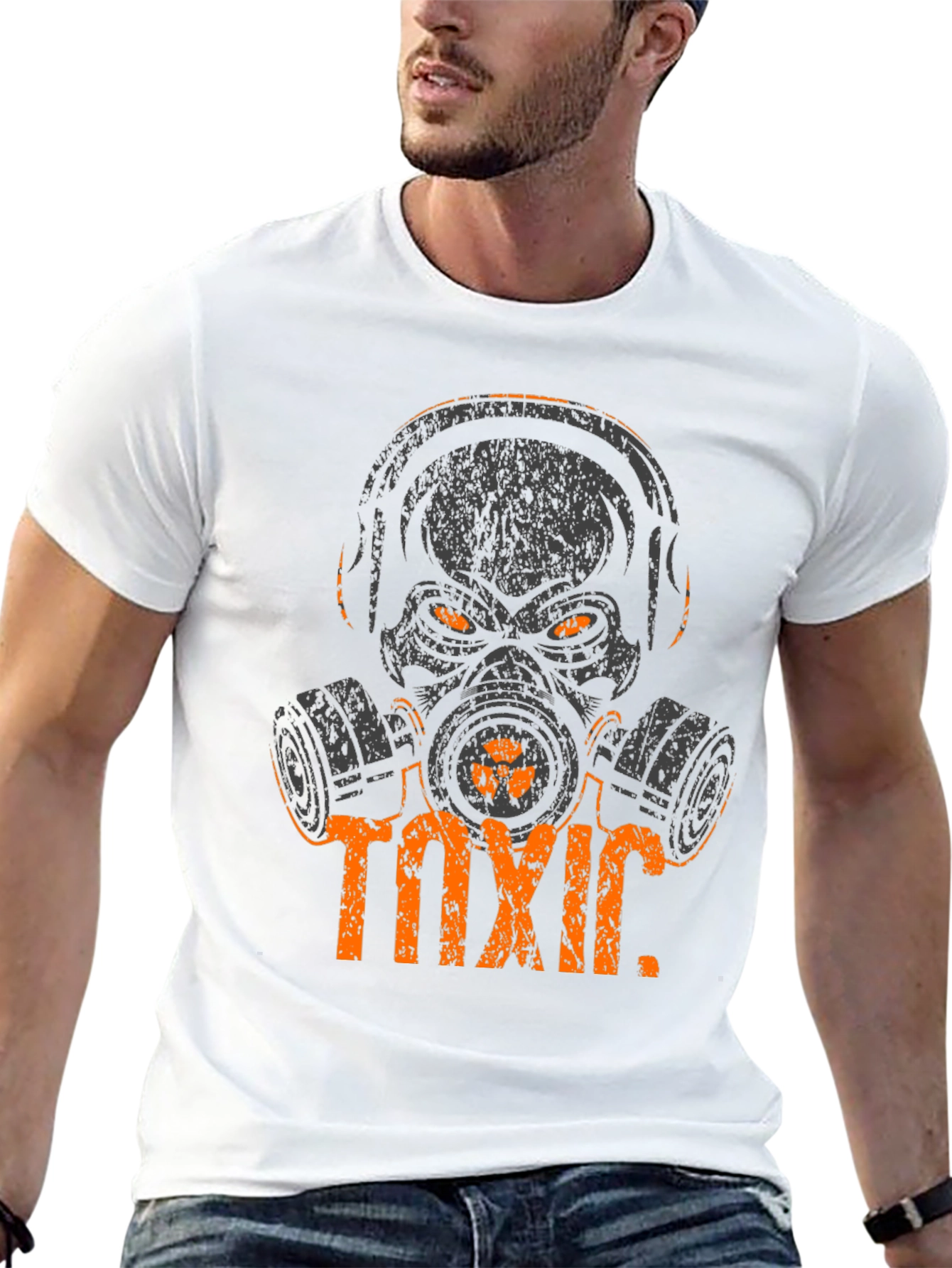 Toxic Skull Graphic Tee - Black Cotton T-Shirt