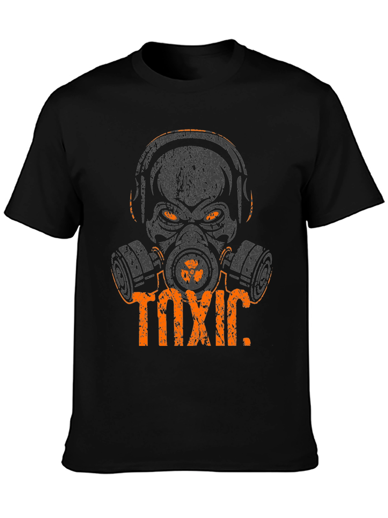 Toxic Skull Graphic Tee - Black Cotton T-Shirt