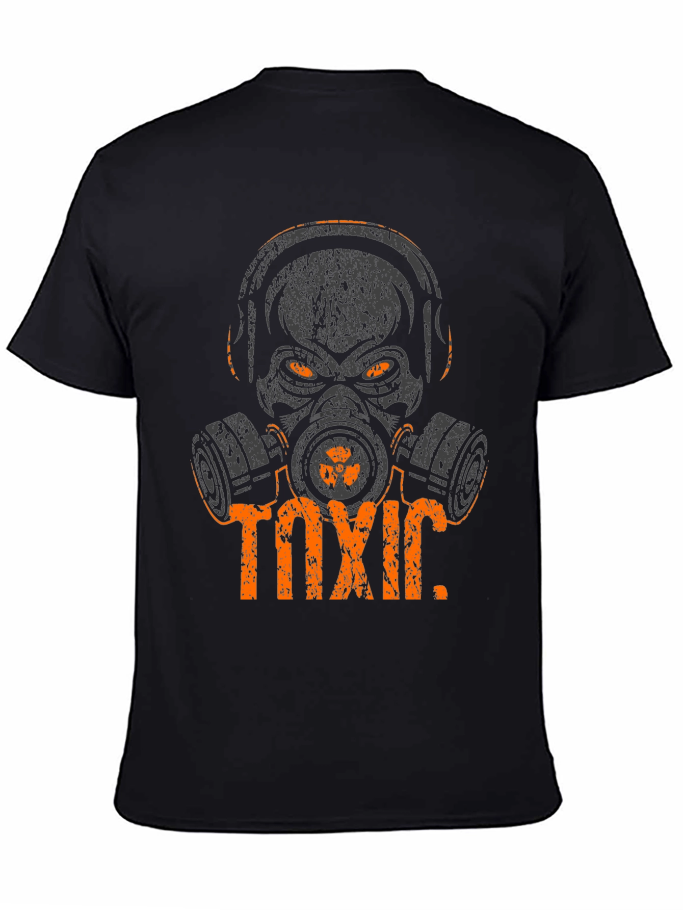 Toxic Skull Graphic Tee - Black Cotton T-Shirt