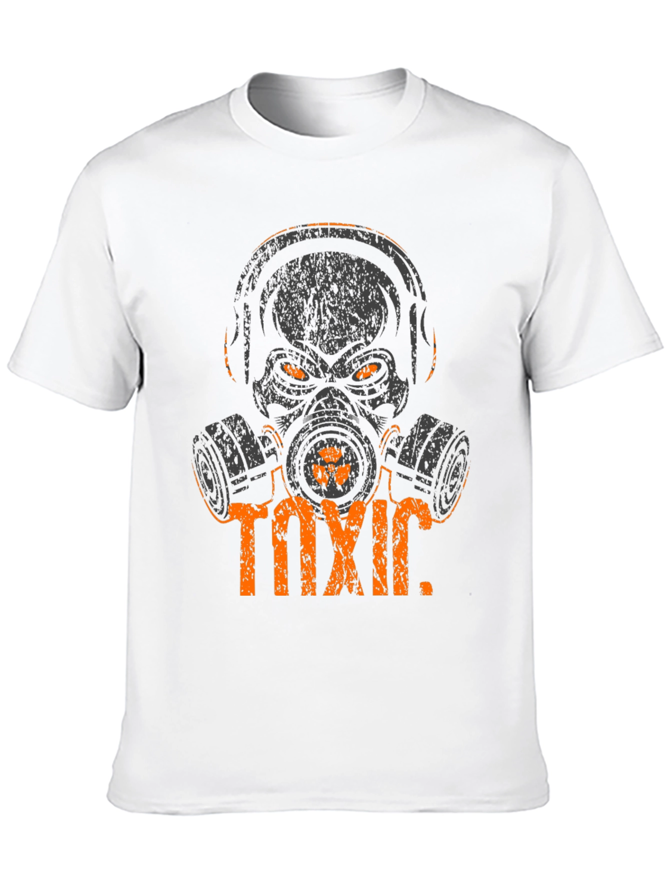 Toxic Skull Graphic Tee - Black Cotton T-Shirt