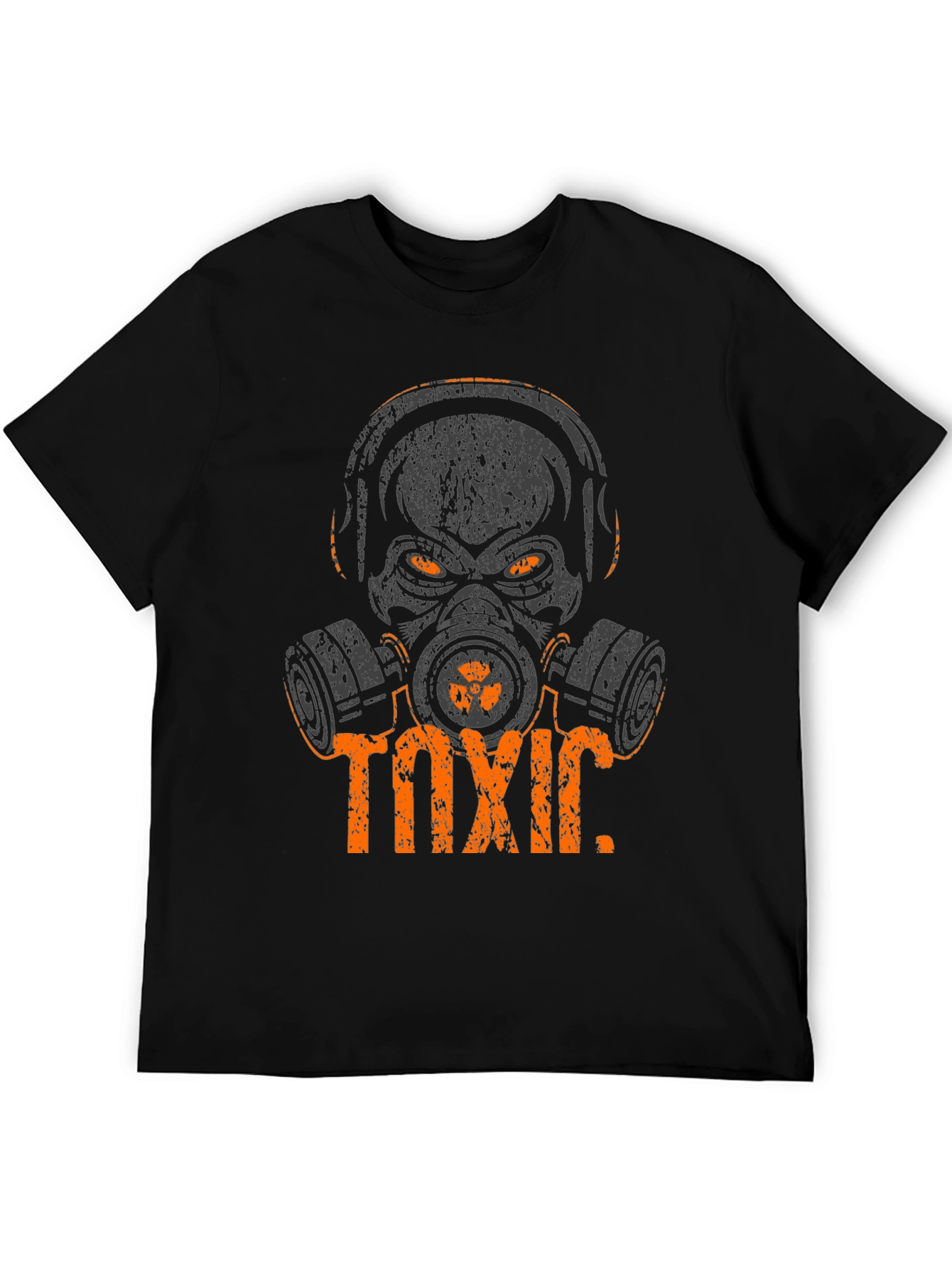 Toxic Skull Graphic Tee - Black Cotton T-Shirt