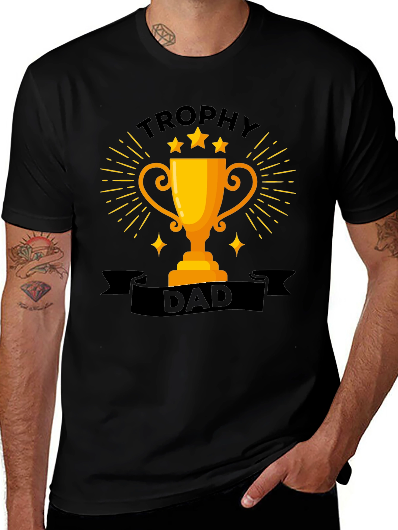 Trophy Dad Graphic T-Shirt - Fathers Day Gift