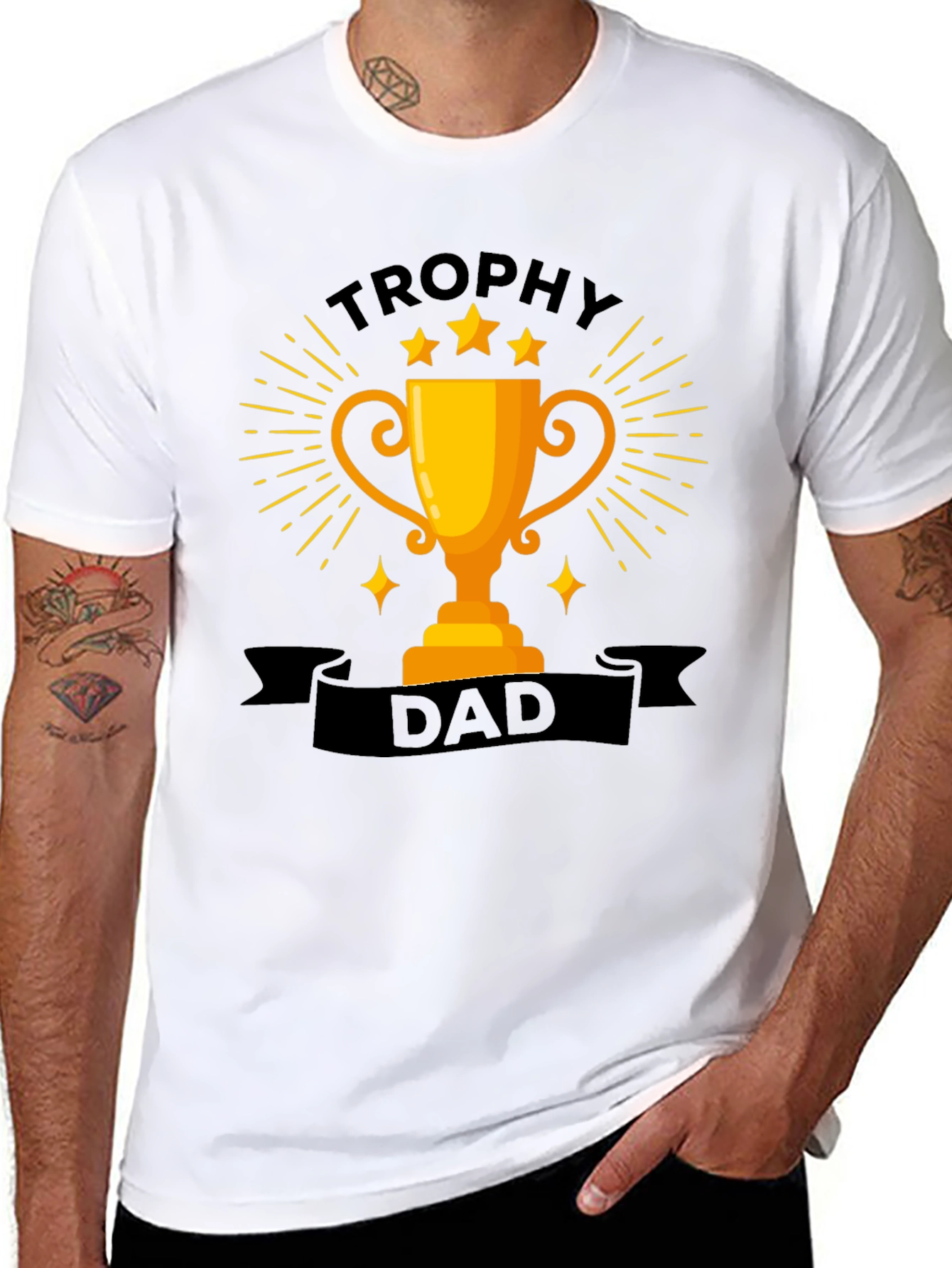 Trophy Dad Graphic T-Shirt - Fathers Day Gift