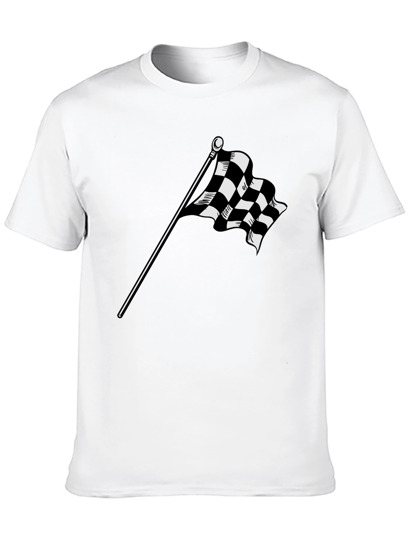 Checkered Flag Graphic Tee - Race Day Ready!