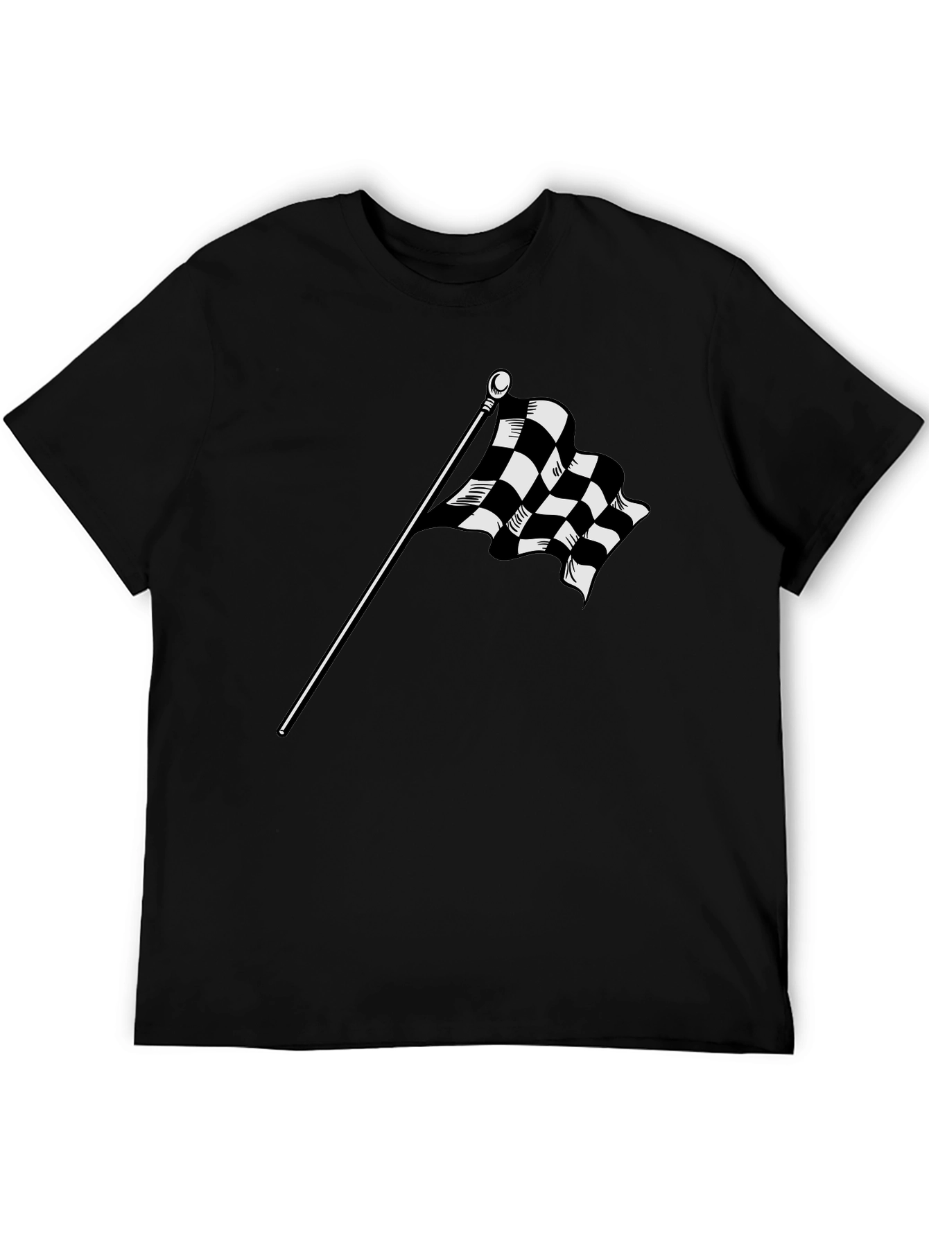 Checkered Flag Graphic Tee - Race Day Ready!