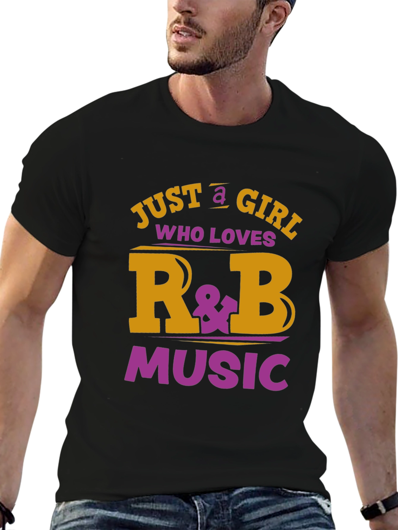 Just a Girl Who Loves R&B Music Graphic T-Shirt