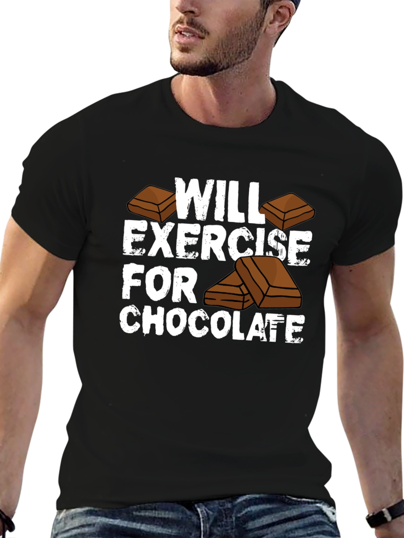 Will Exercise For Chocolate Funny T-Shirt