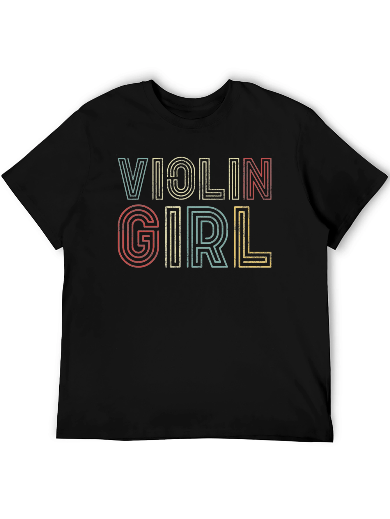 Violin Girl Retro Graphic Tee
