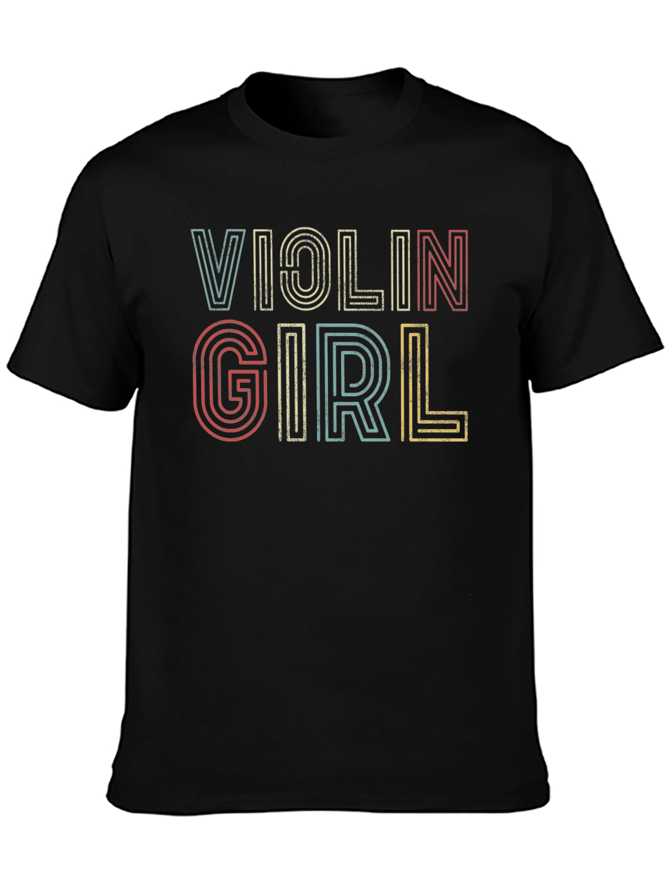 Violin Girl Retro Graphic Tee