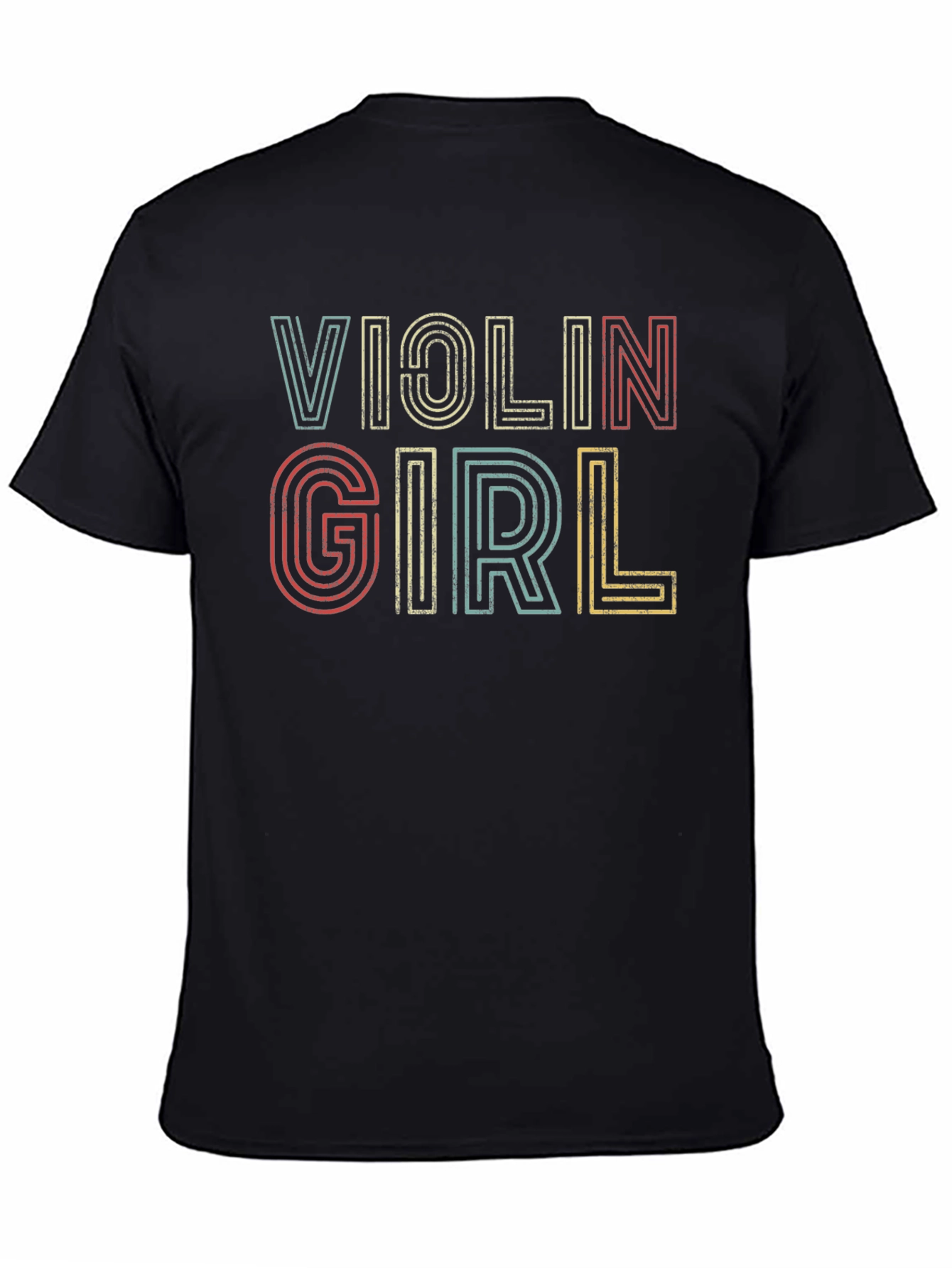 Violin Girl Retro Graphic Tee