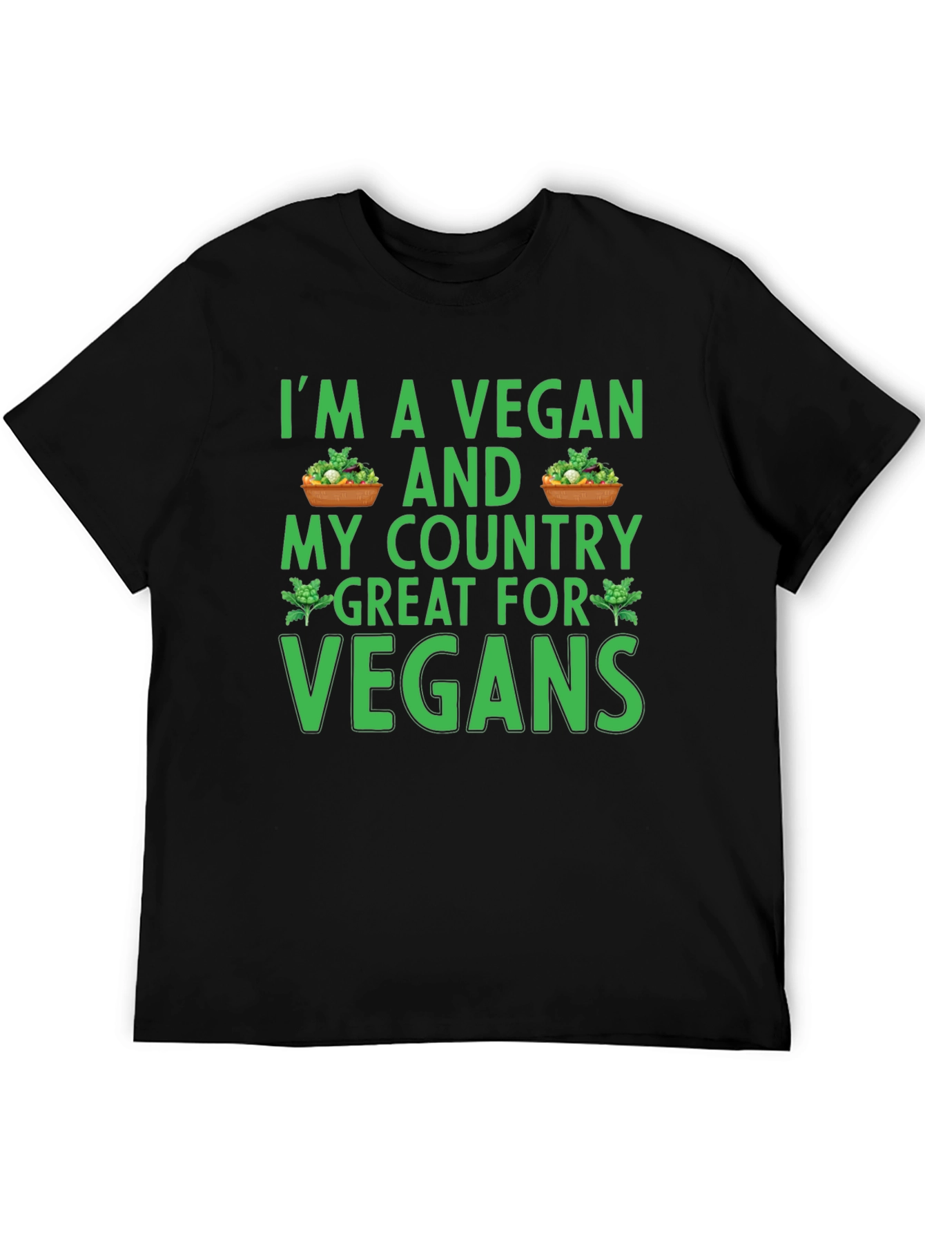 Vegan Country T-Shirt - Black Cotton Blend Tee