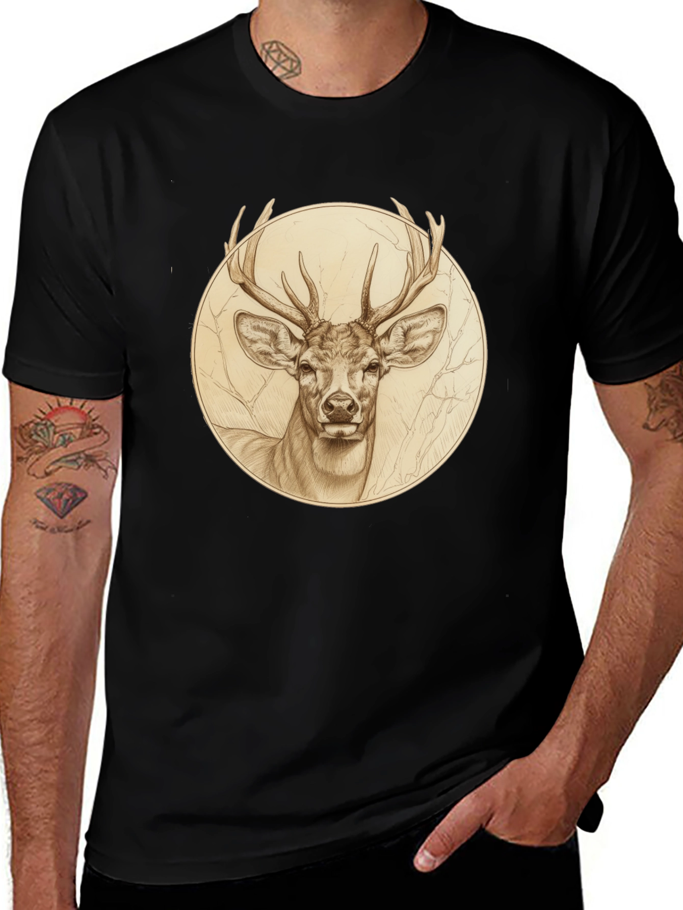 Deer Graphic Tee - Stylish Nature Inspired Design