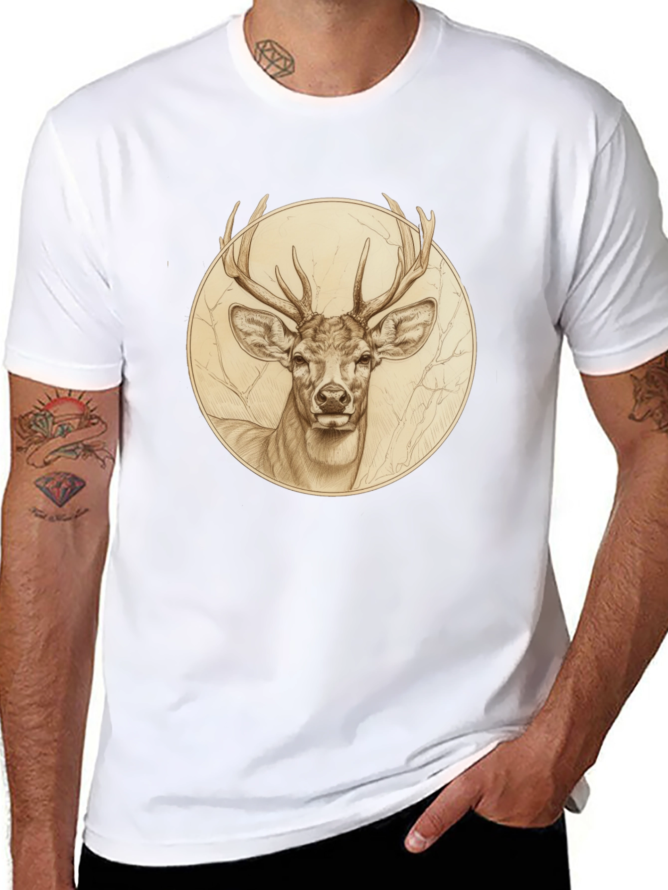 Deer Graphic Tee - Stylish Nature Inspired Design