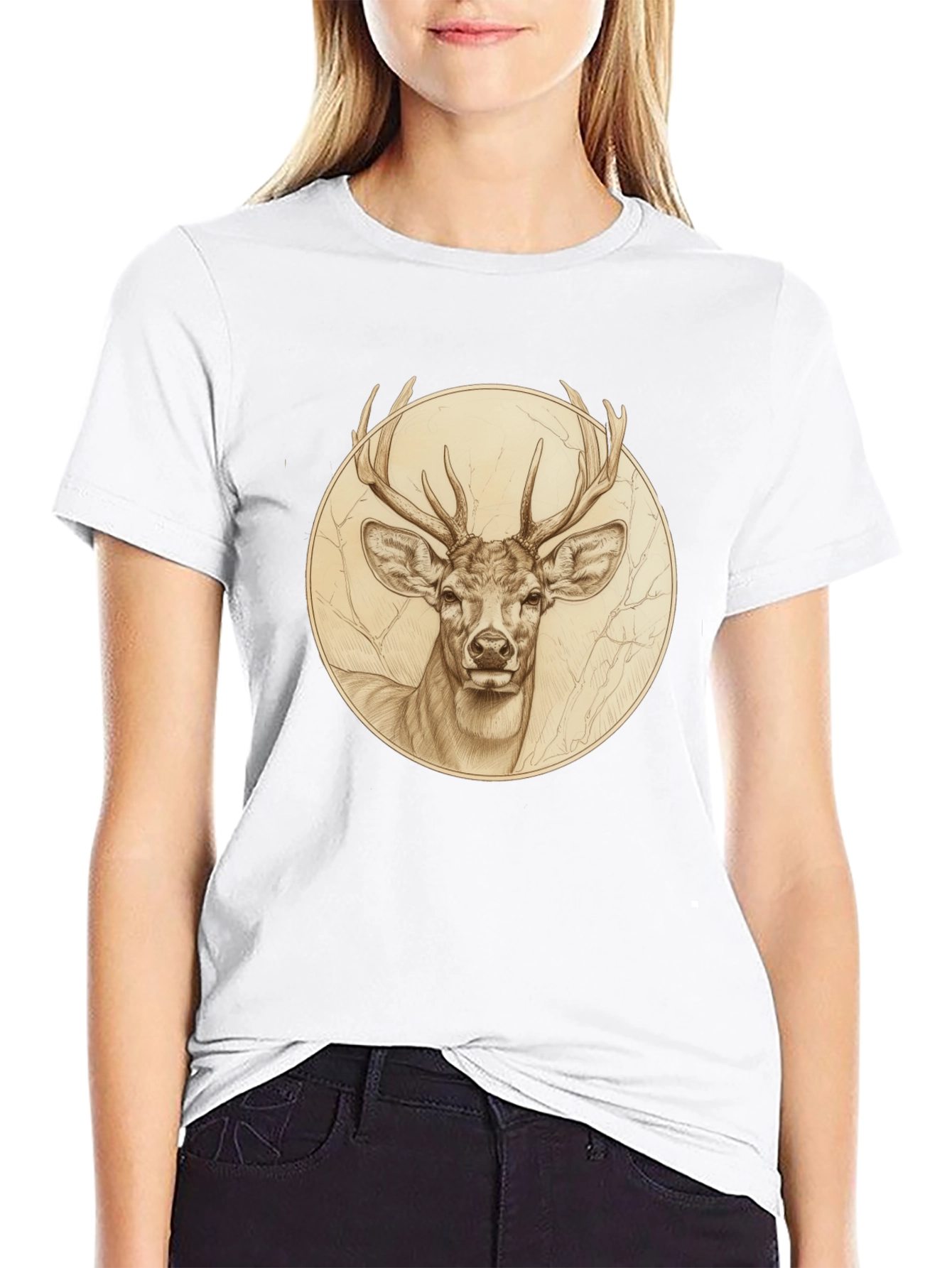 Deer Graphic Tee - Stylish Nature Inspired Design