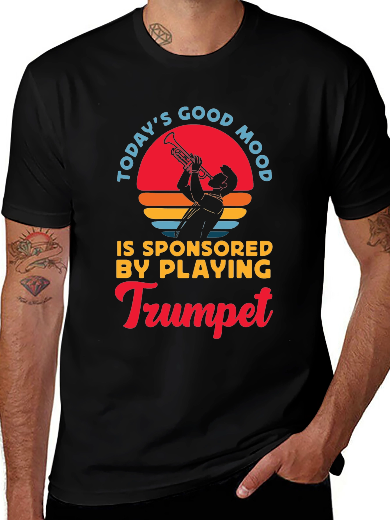 Todays Good Mood Trumpet Player Graphic T-Shirt