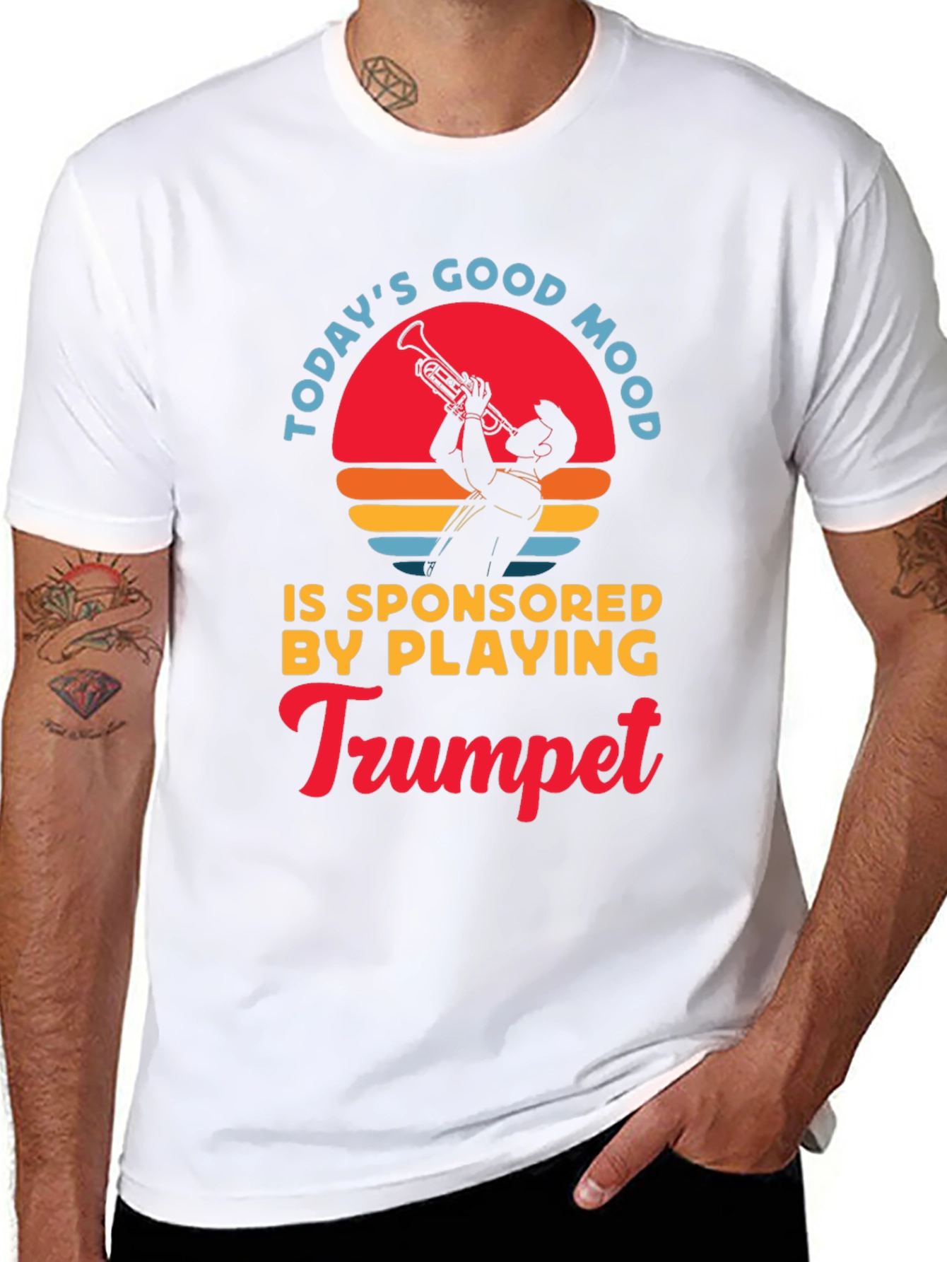Todays Good Mood Trumpet Player Graphic T-Shirt