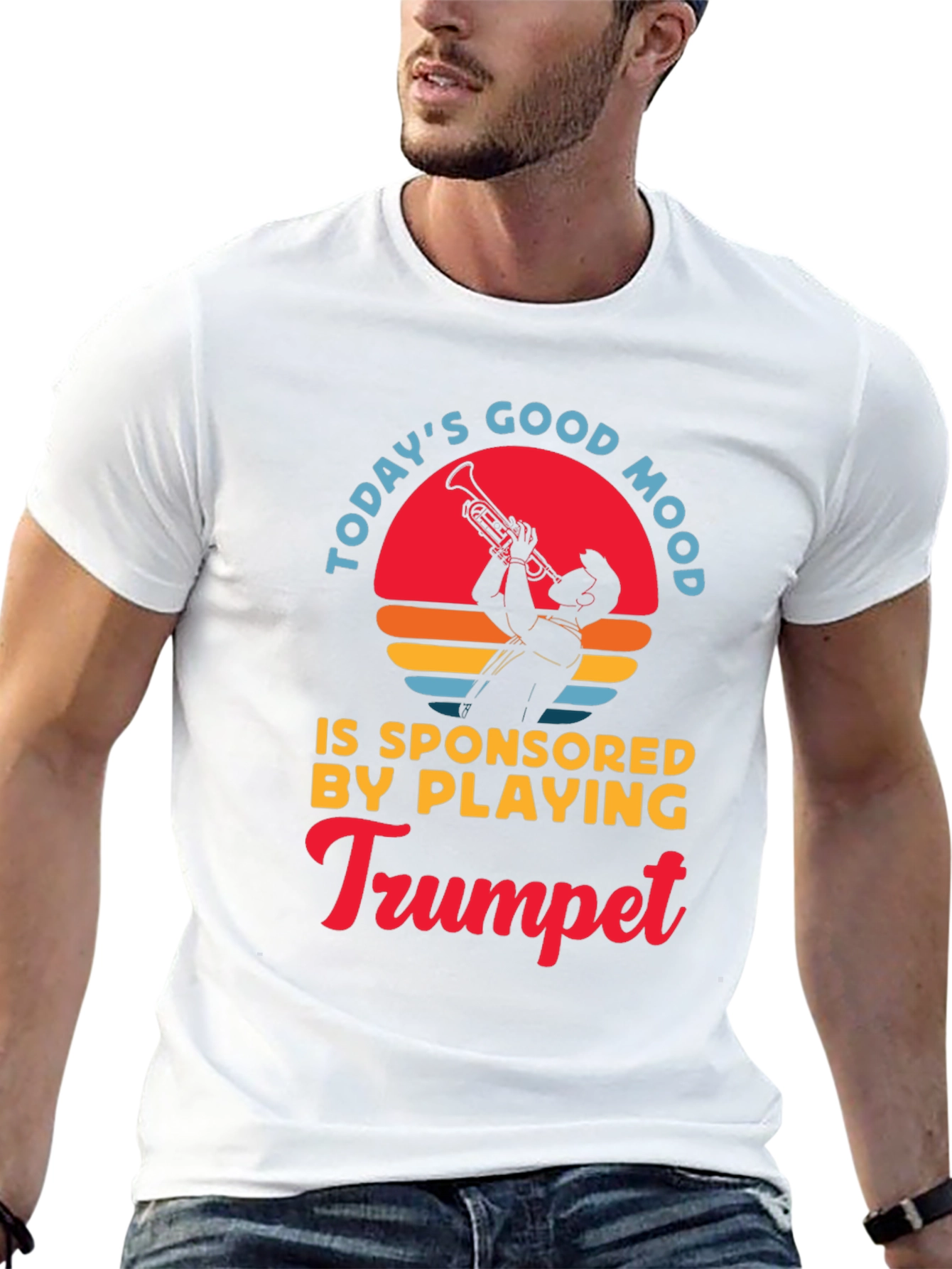 Todays Good Mood Trumpet Player Graphic T-Shirt