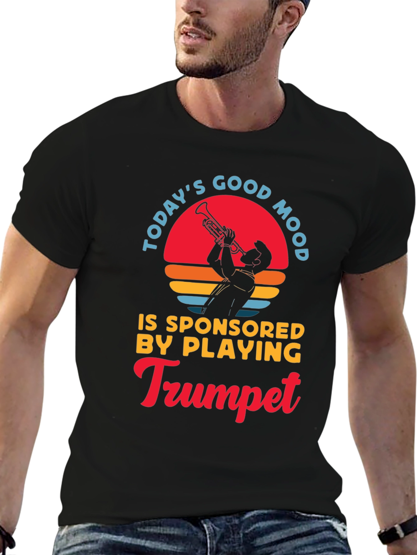 Todays Good Mood Trumpet Player Graphic T-Shirt